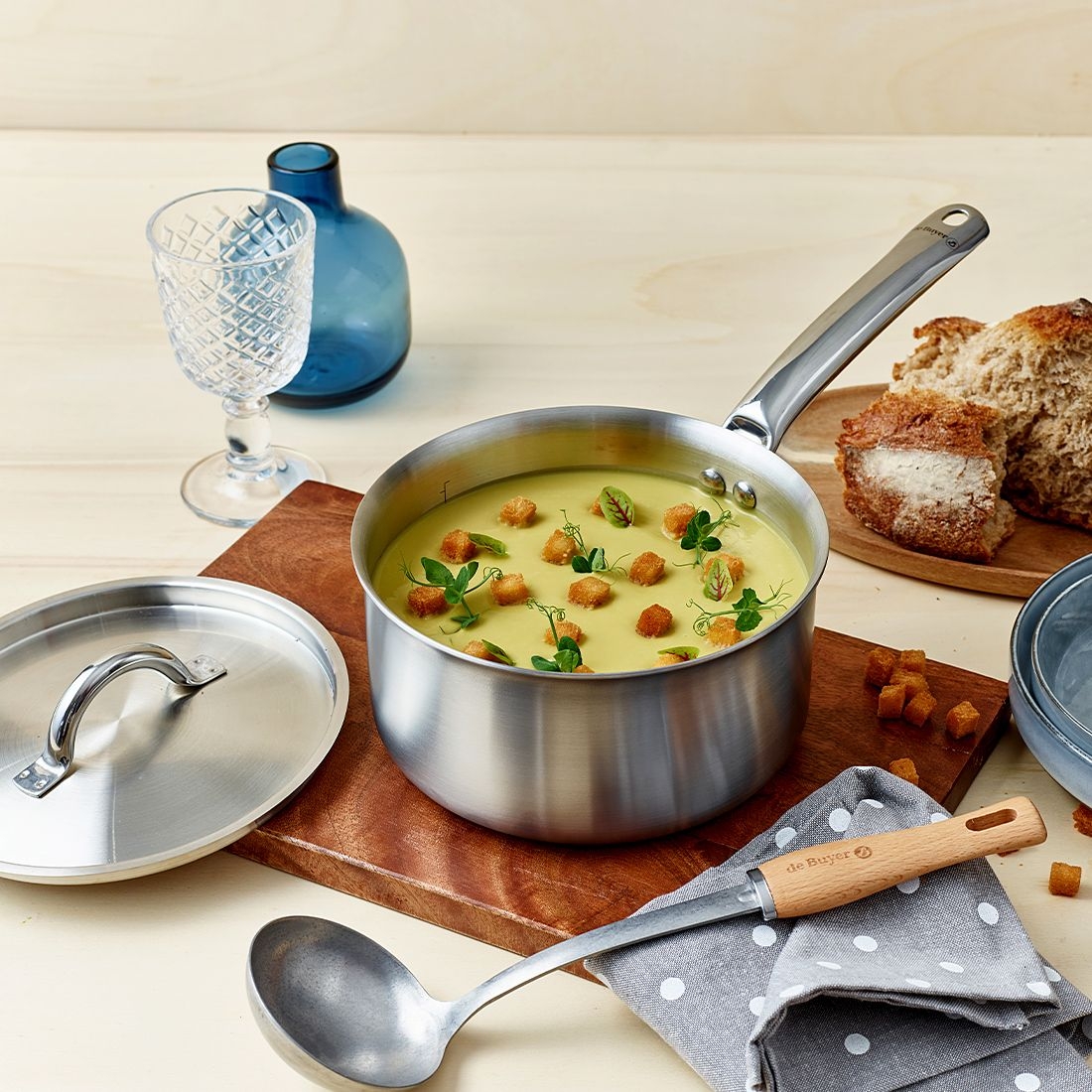 de Buyer - Set of 3 Stainless steel Saucepans - ALCHIMY de Buyer - Set of 3 Stainless steel Saucepans - ALCHIMY