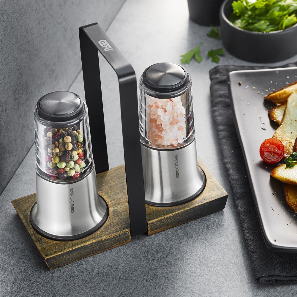Gefu - Salt and pepper mill set X-PLOSION®, silver Gefu - Salt and pepper mill set X-PLOSION®, silver