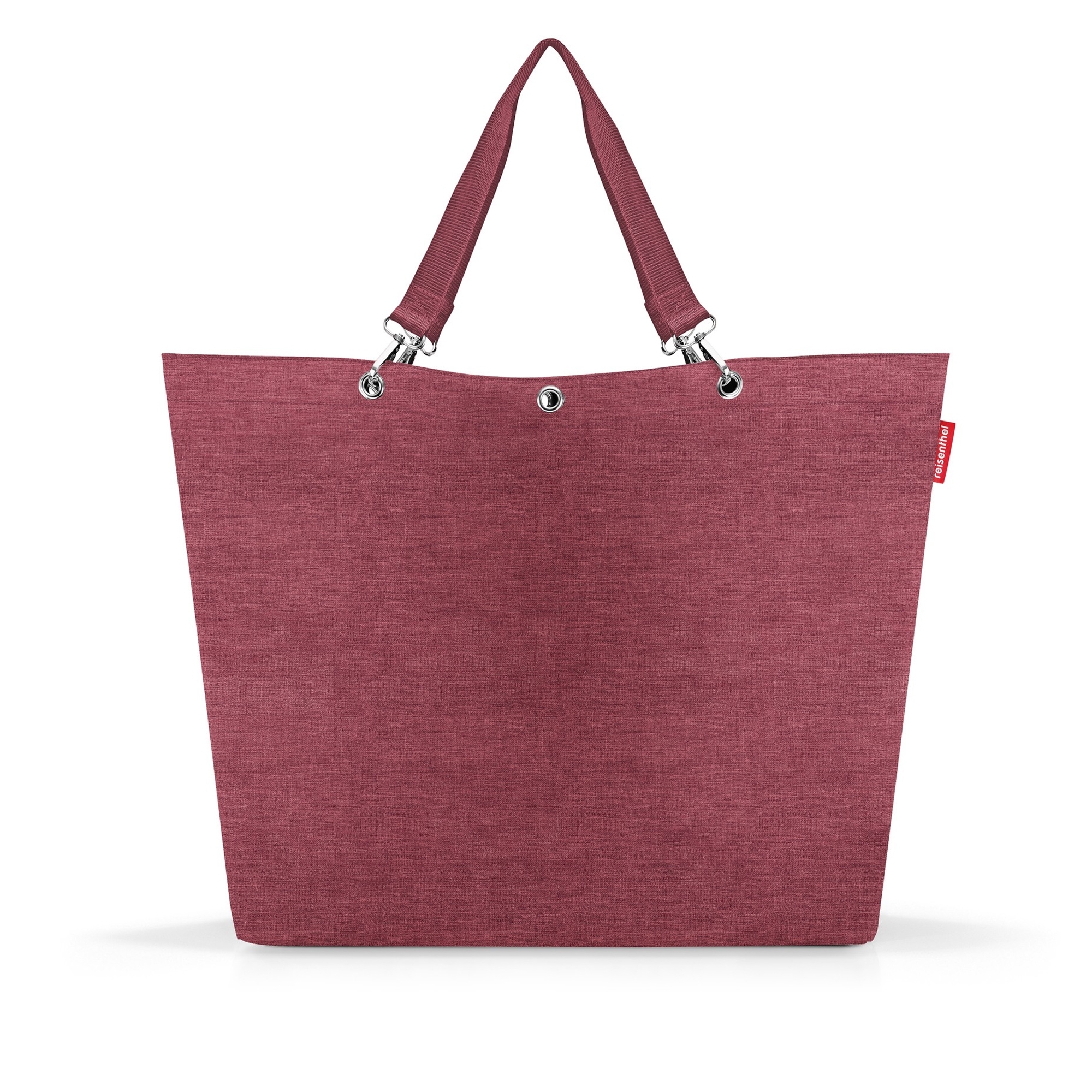 Large dark red shopper bag with handles