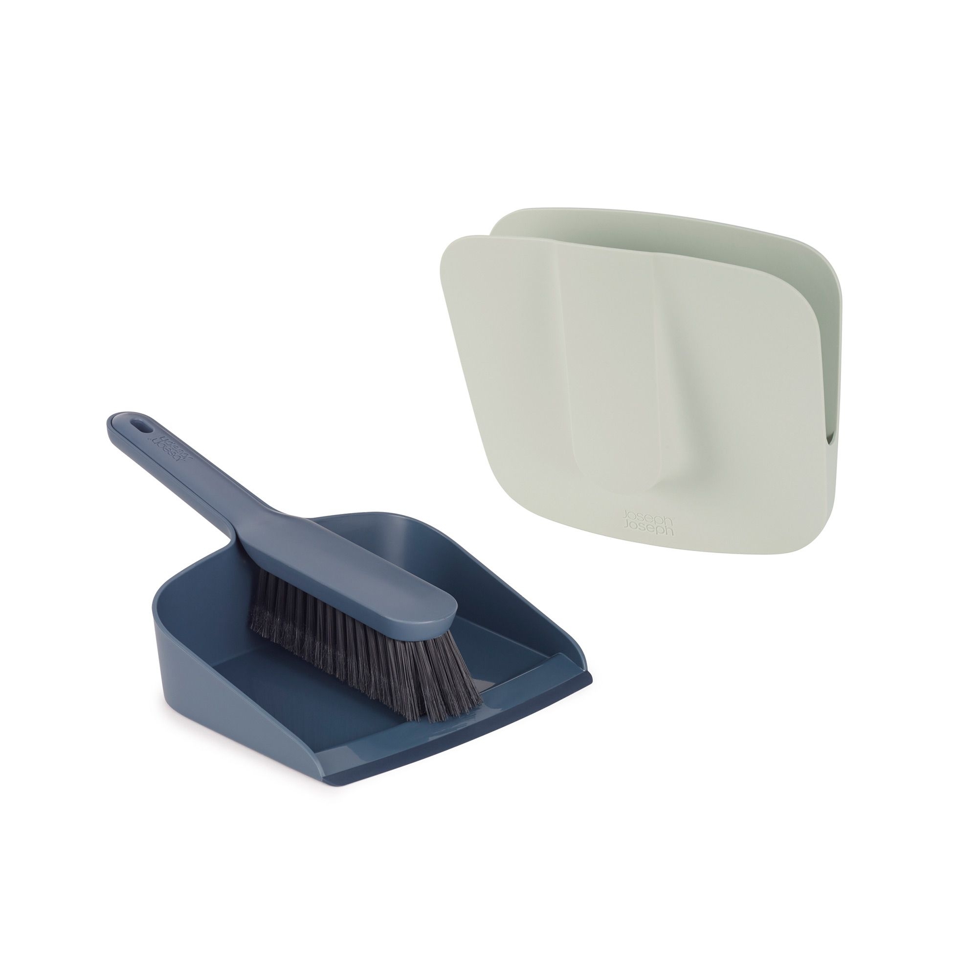 Joseph Joseph - dustpan & hand brush with wall bracket CleanStore - blue Joseph Joseph - dustpan & hand brush with wall bracket CleanStore - blue