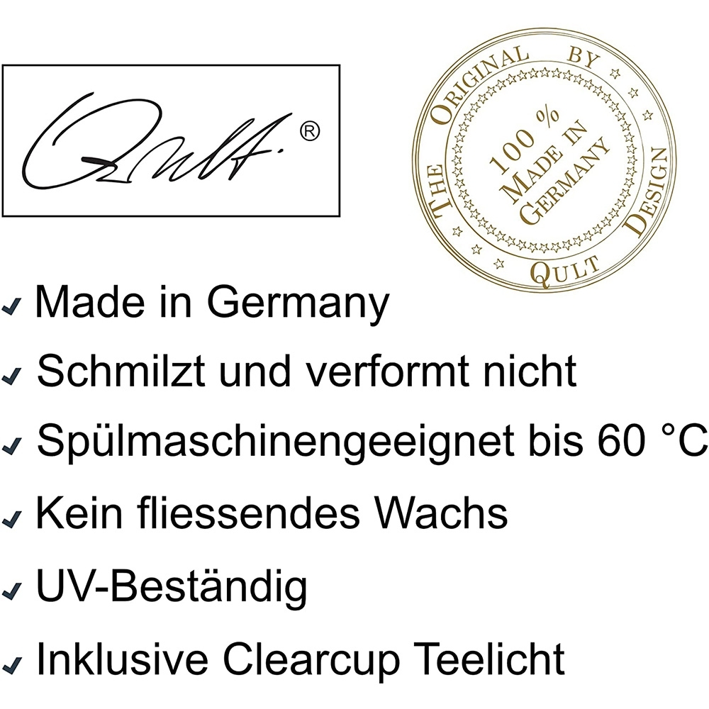 Qult Farluce Inside - Teelichthalter in Kerzenform - Rose Gold
