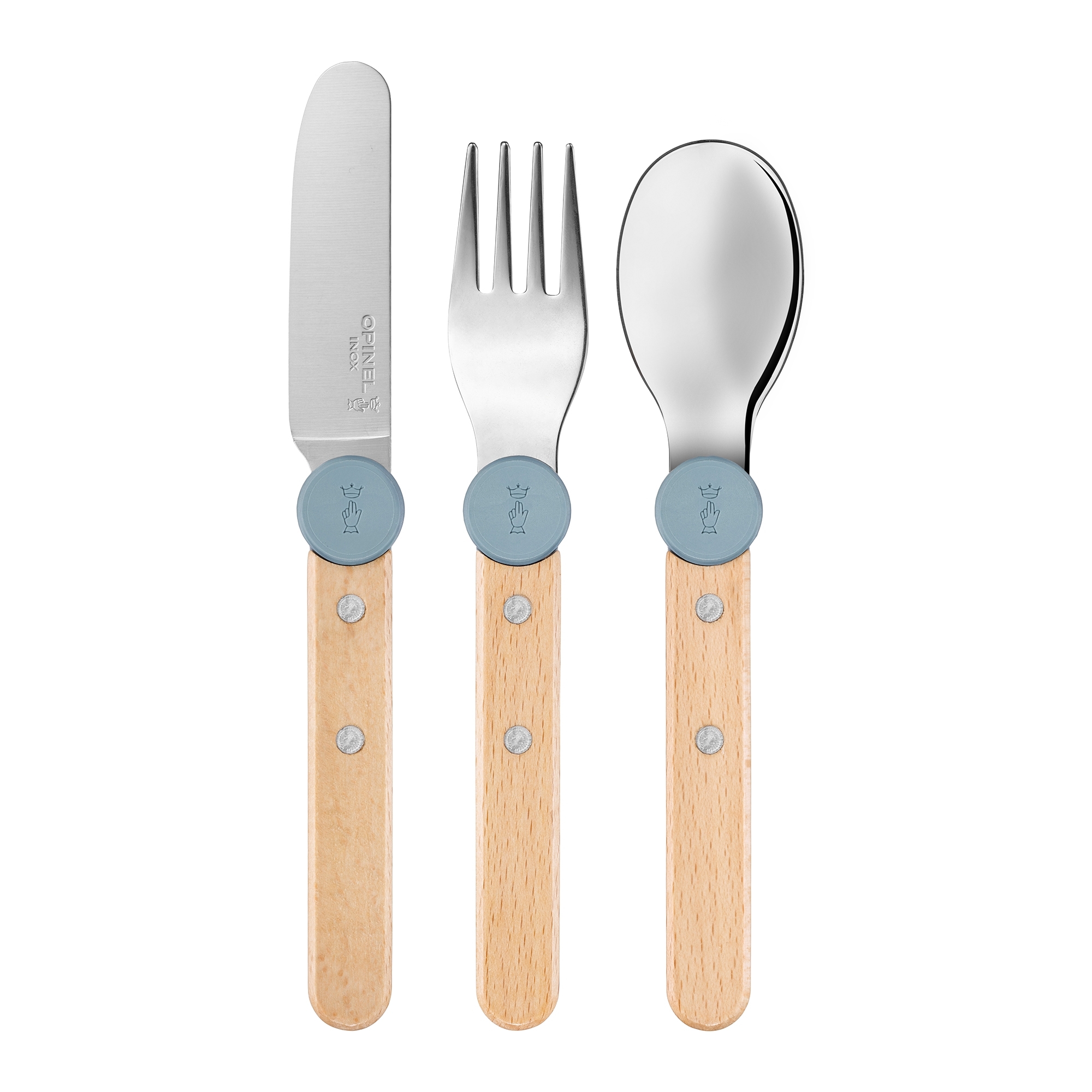 Opinel - Children’s Cutlery Set - LE PETIT GOURMET - rain blue