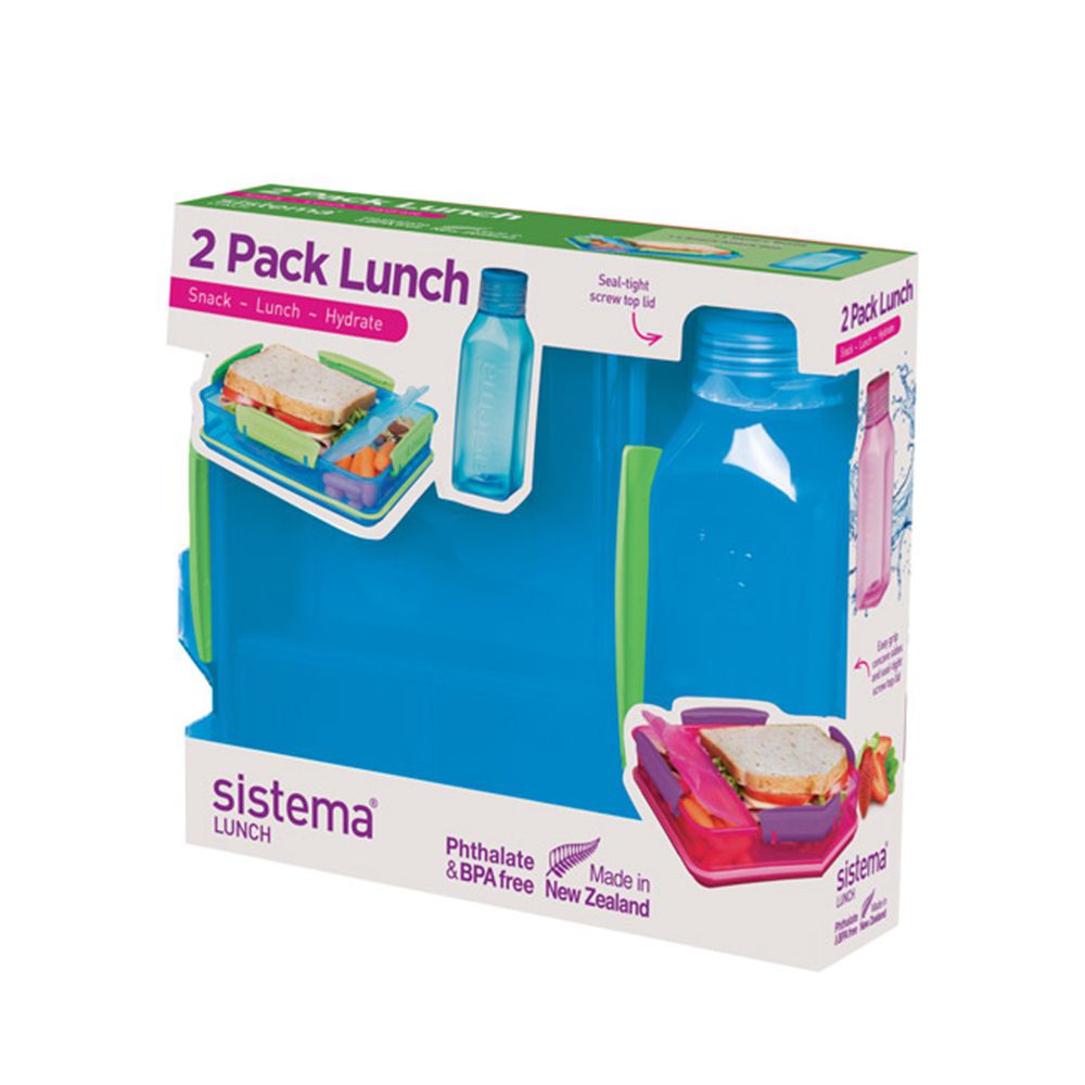 sistema - Lunchbox Set - Snack Attack Duo + Bottle