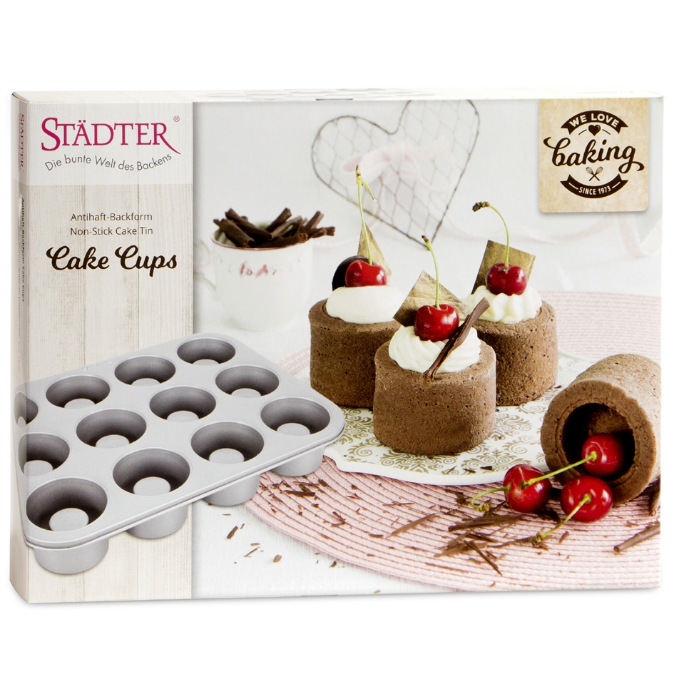 Städter Antihaft-Backform Cake Cups für 12 Kuchen