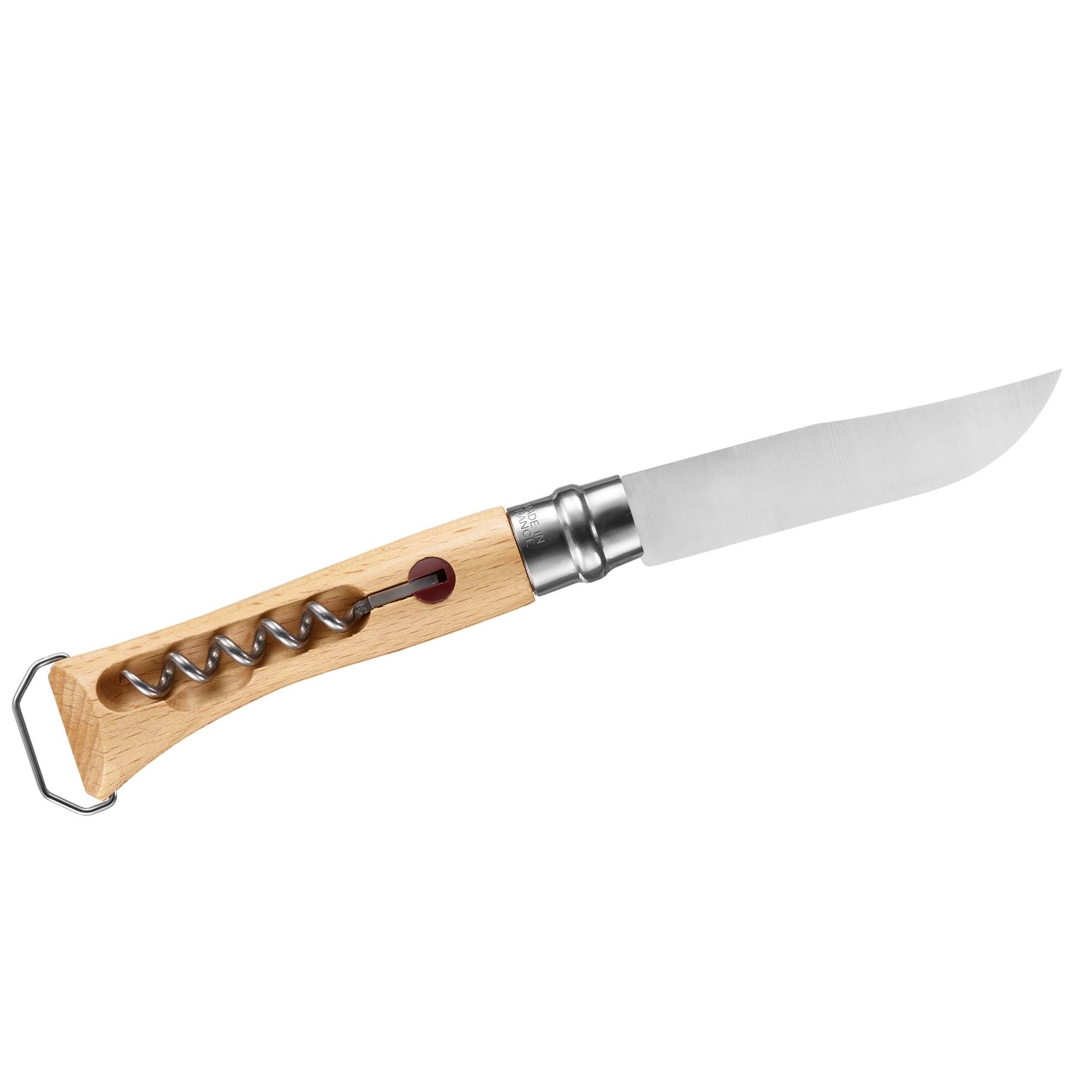 Opinel - Pocket knife with corkscrew No 10 - 23 cm - beech wood