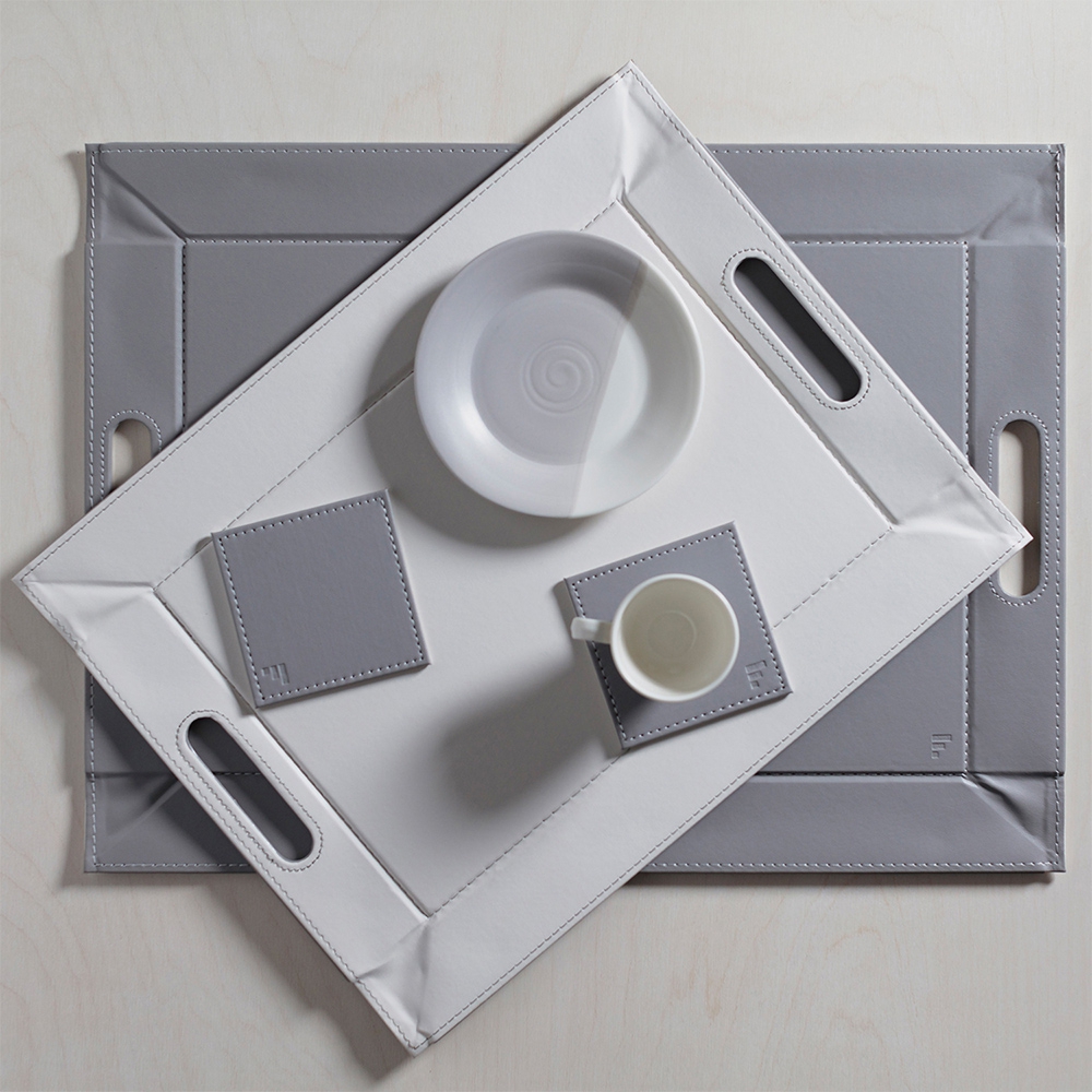 Freeform - Tray - Grey / White - 45 x 35 cm