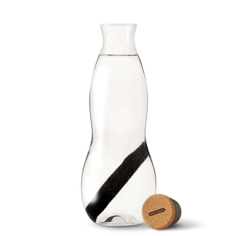 black+blum - Glasflasche mit Aktiv Kohle Filter 1100ml