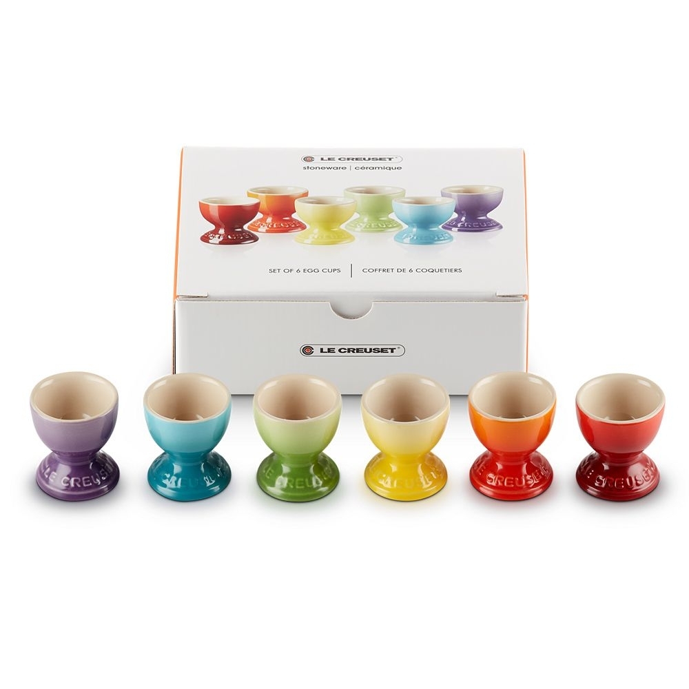 Le Creuset - 6er-Set Eierbecher Regenbogen Le Creuset - 6er-Set Eierbecher Regenbogen