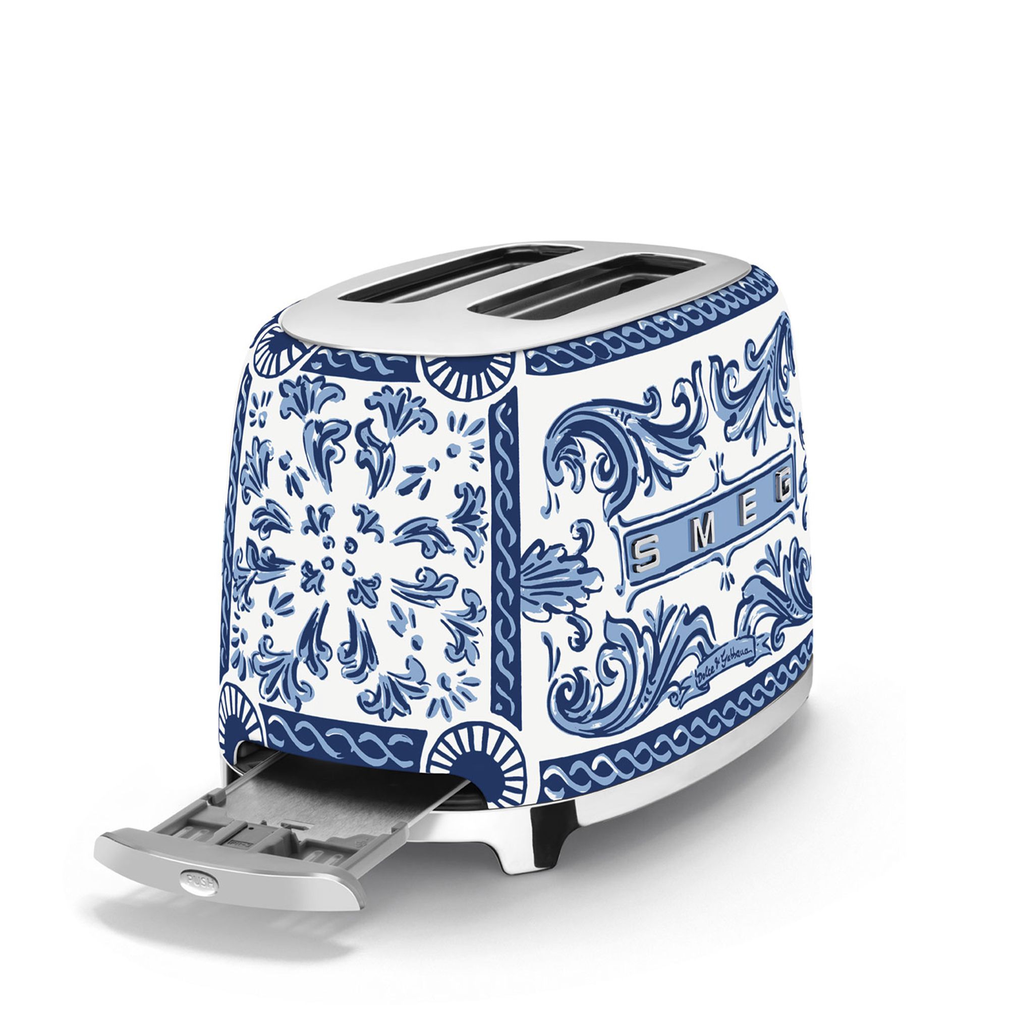 Smeg - 2-Scheiben-Toaster Kompakt - Dolce & Gabbana Blu Mediterraneo