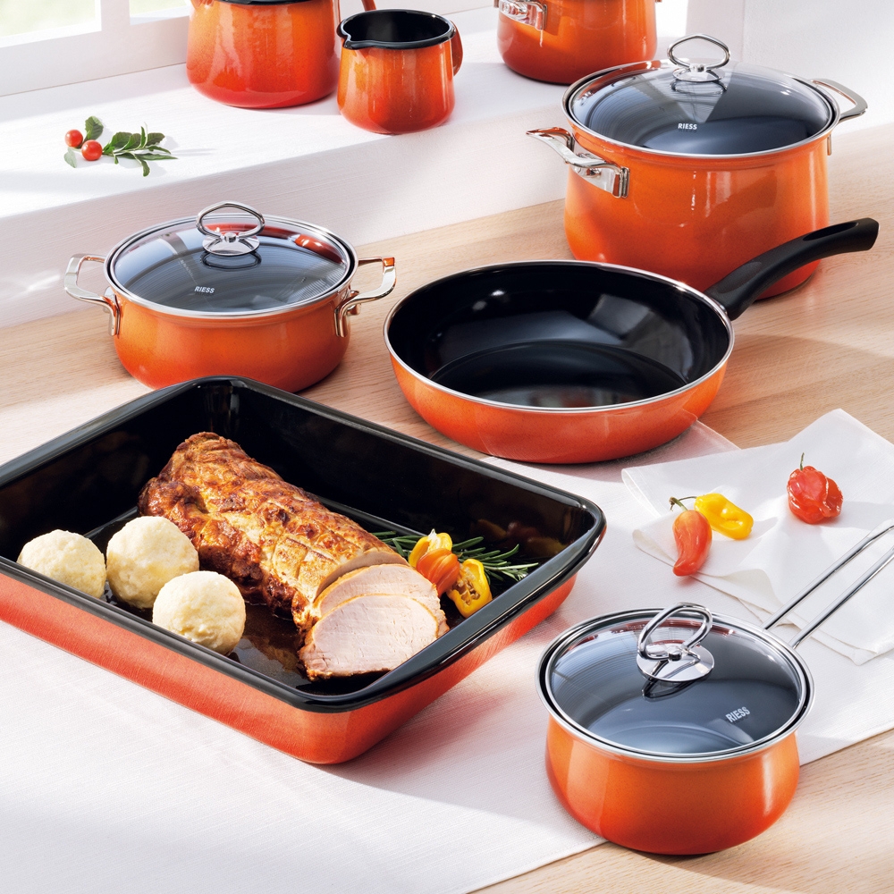 Riess NOUVELLE - Corall - Casserole with glass lid
