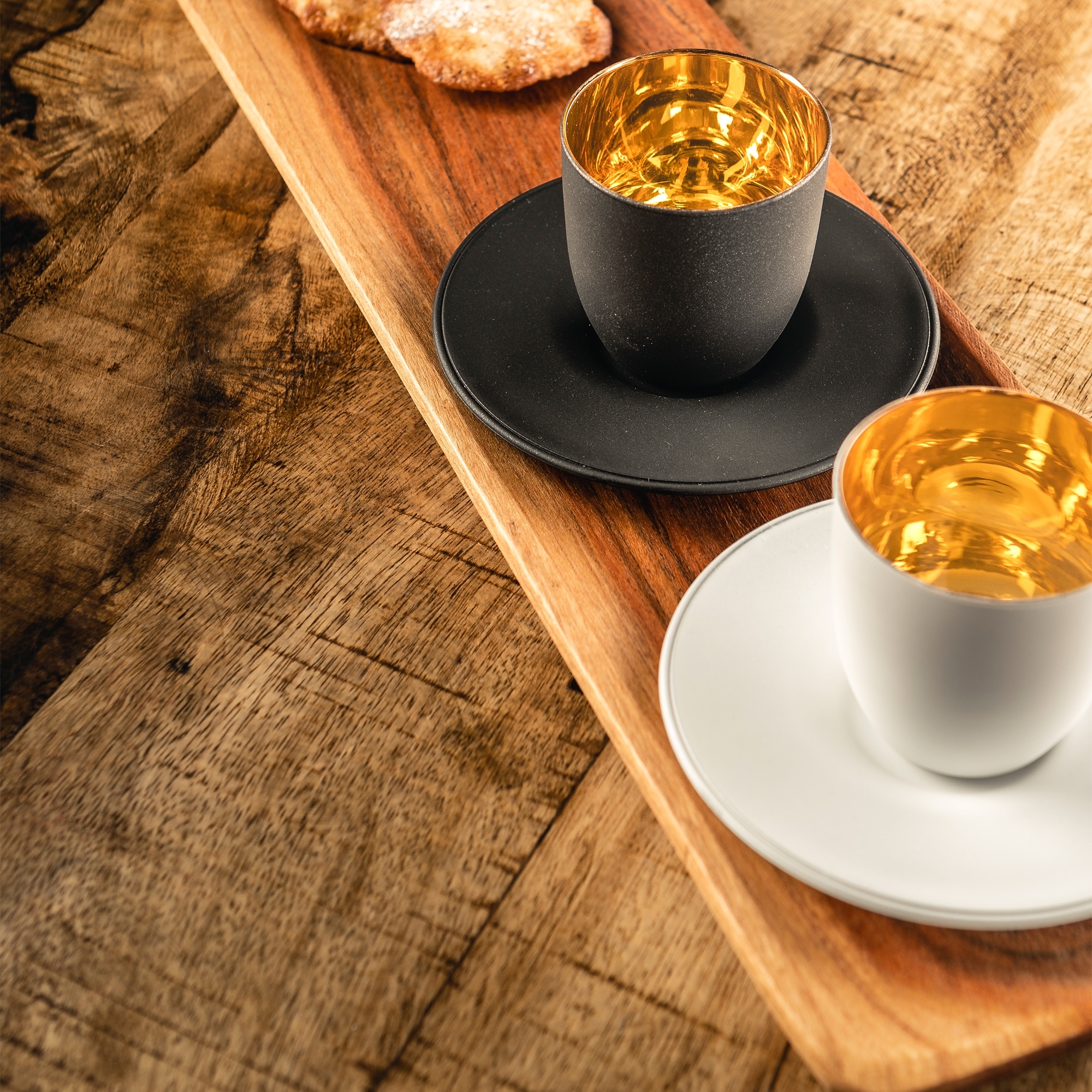 Eisch - COSMO COLLECT Espresso Set, white/gold