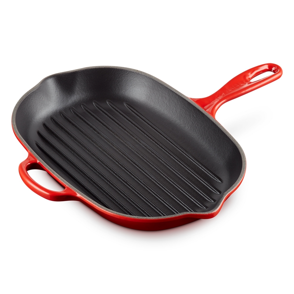 Le Creuset - Signature oval Skillet Grill - Red