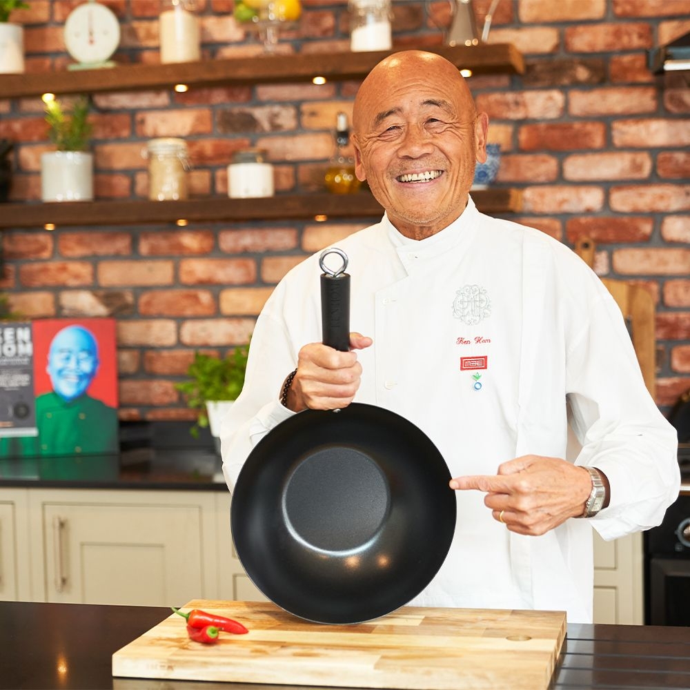 KEN HOM - Antihaft Karbon Stahl Wok in 4 Größen