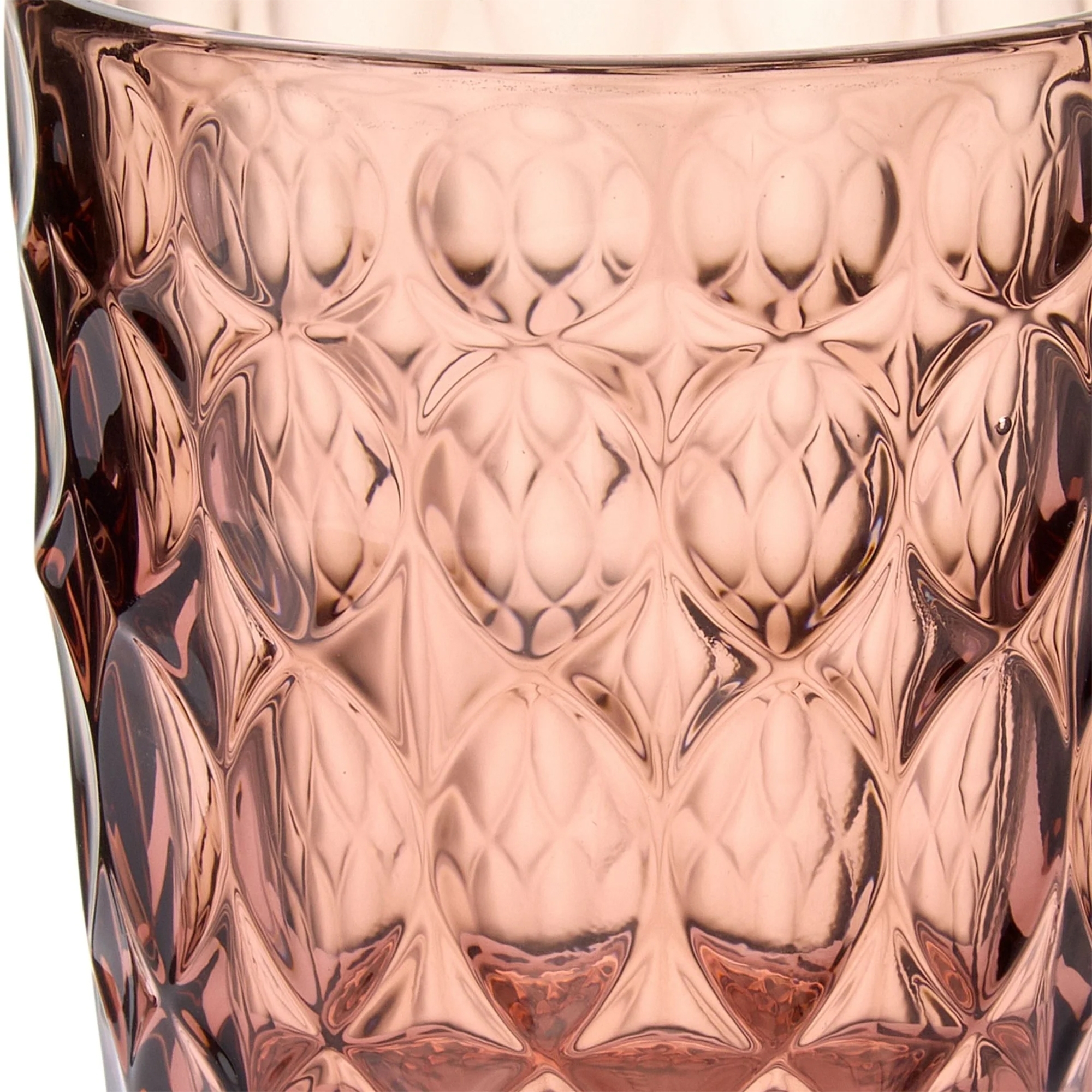 Guzzini – ‘Vanity’ low drinking glass made of real glass, mauve