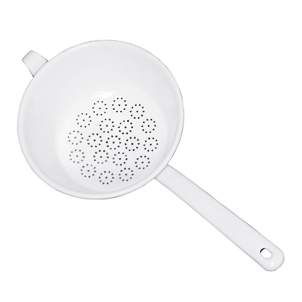 RIESS Mestolo Classico Smaltato – 38 Cm, Bianco – Ustensile Da Cucina In Acciaio Smaltato, Prodotto Tradizionale Austriaco (dal 1550)