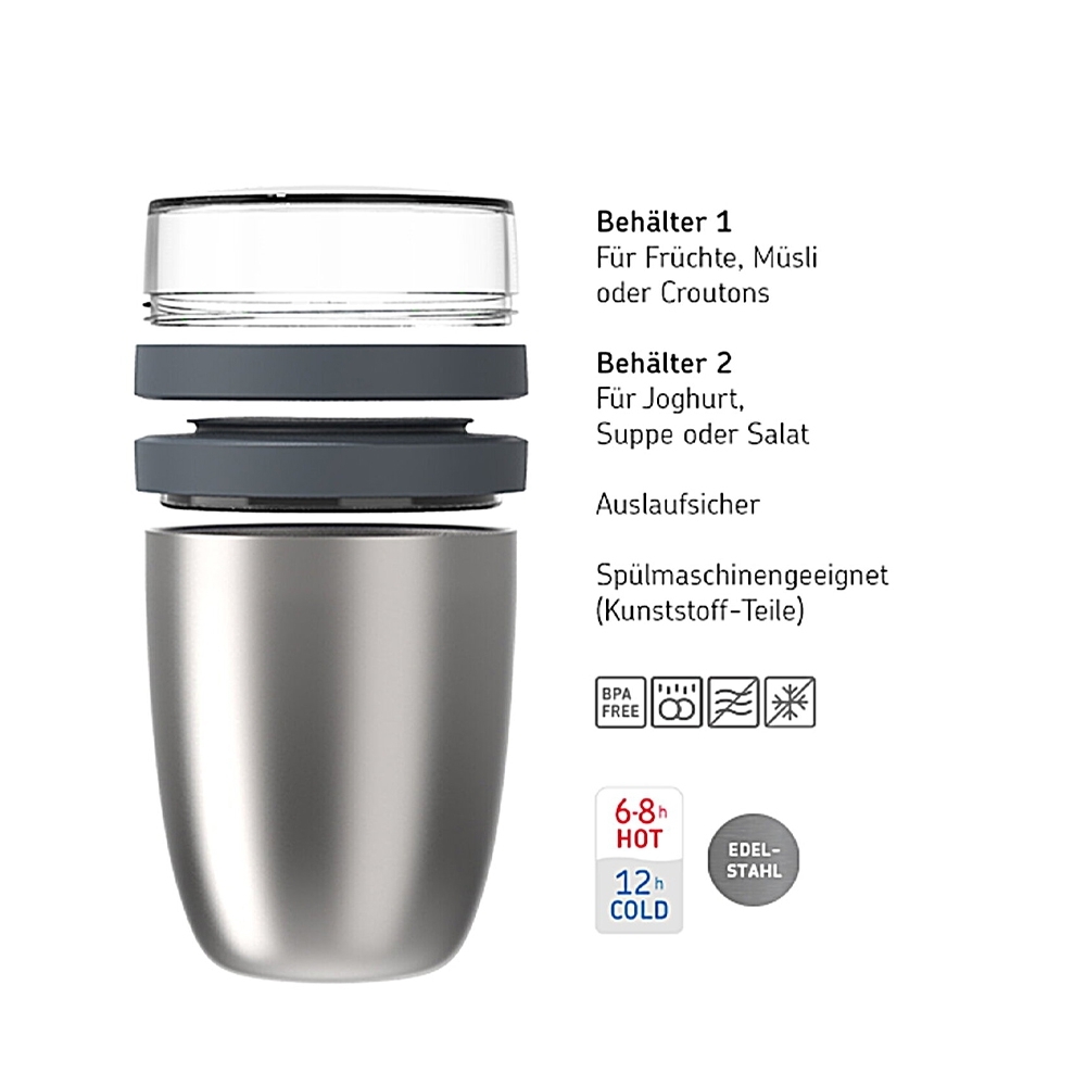 Mepal - Ellipse - Thermo-Lunchpot - Edelstahl gebürstet
