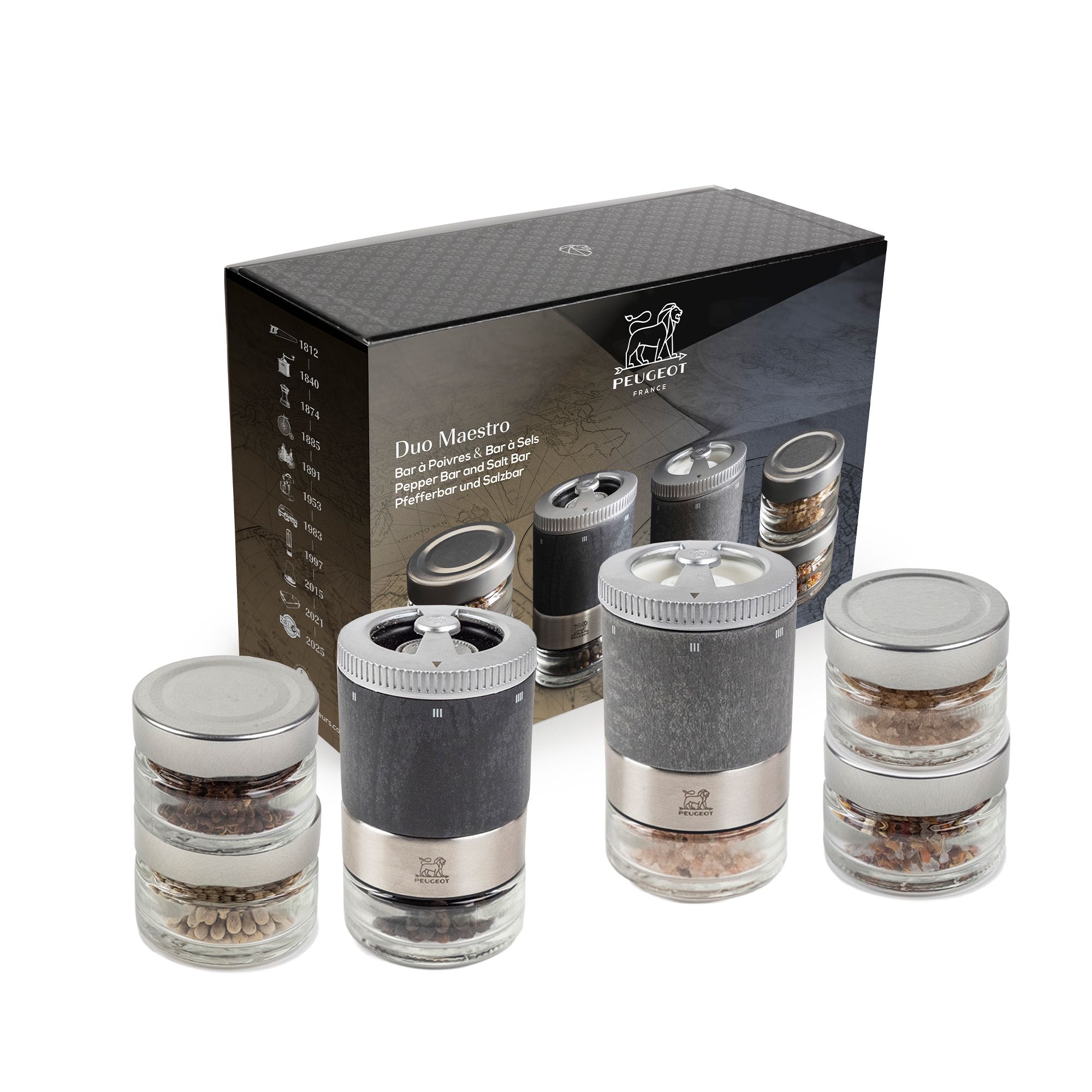 PSP Peugeot - Geschenkbox MAESTRO DUO Peffer- und Salzbar, 11 cm