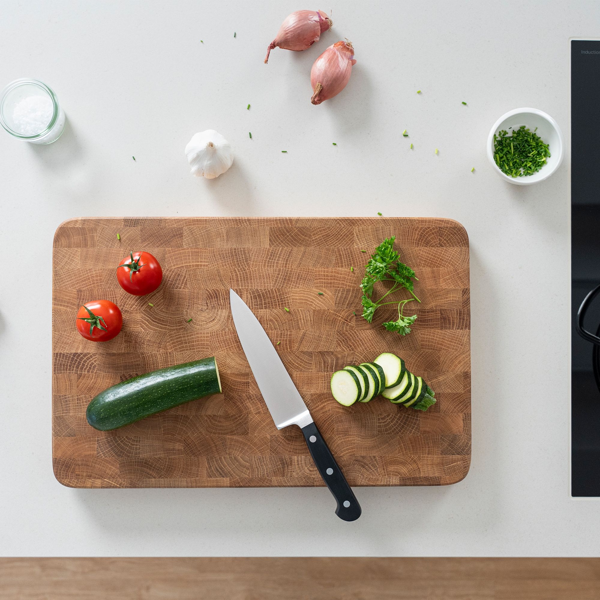 Continenta - Chopping board oak end grain 38 x 25 x 3cm