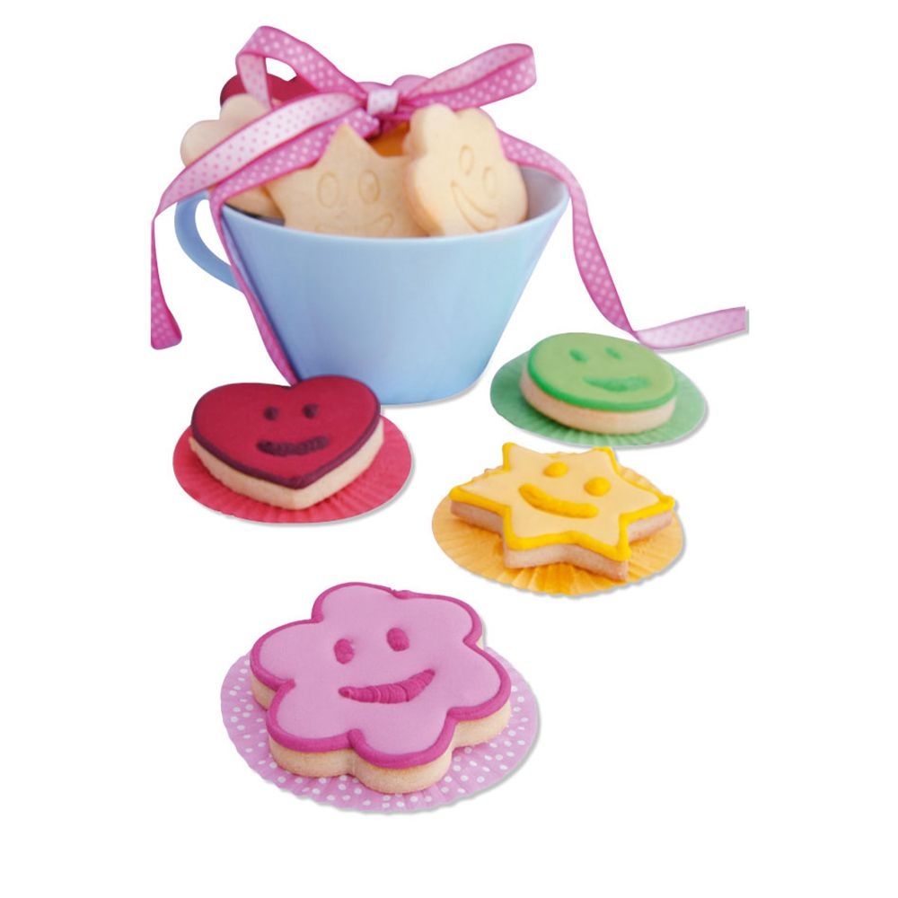 Städter - Prägeausstecher Lachende Blume - 6,5 cm - Set, 2-teilig