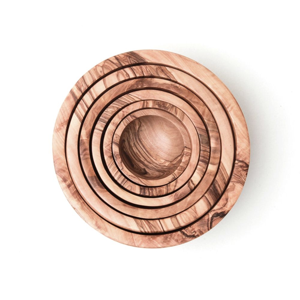 BÉRARD - Set of 6 bowls - olive wood BÉRARD - Set of 6 bowls - olive wood