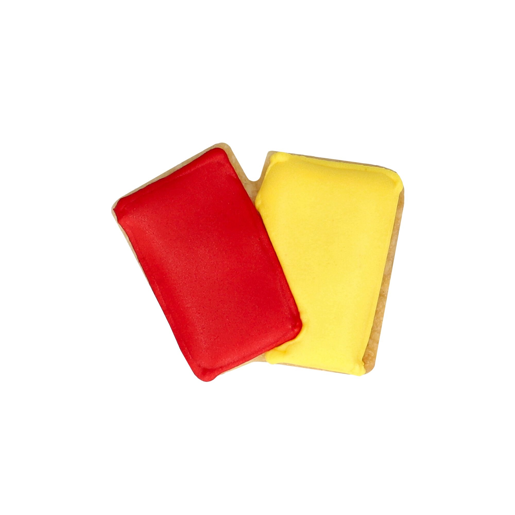Birkmann - Yellow and red card-shaped cookie cutter - 4.5 cm