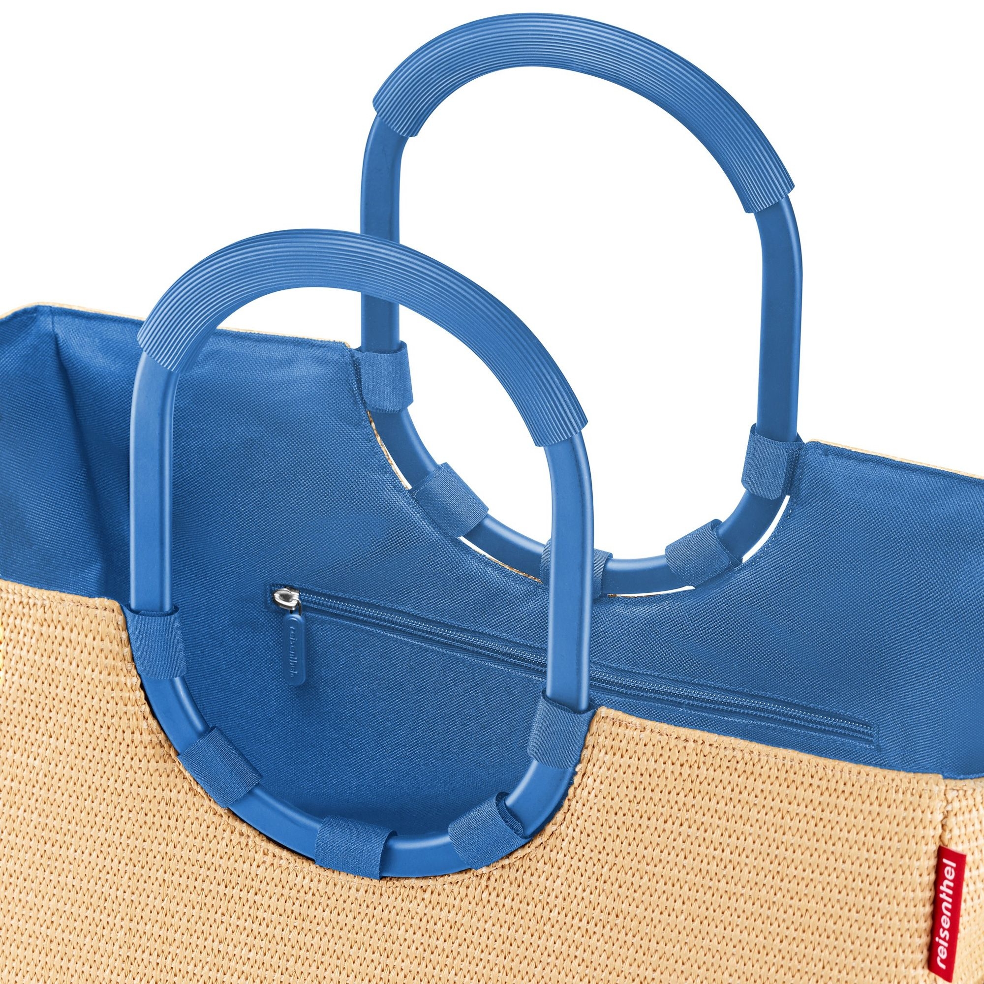 reisenthel - loopshopper L - frame raffia blue