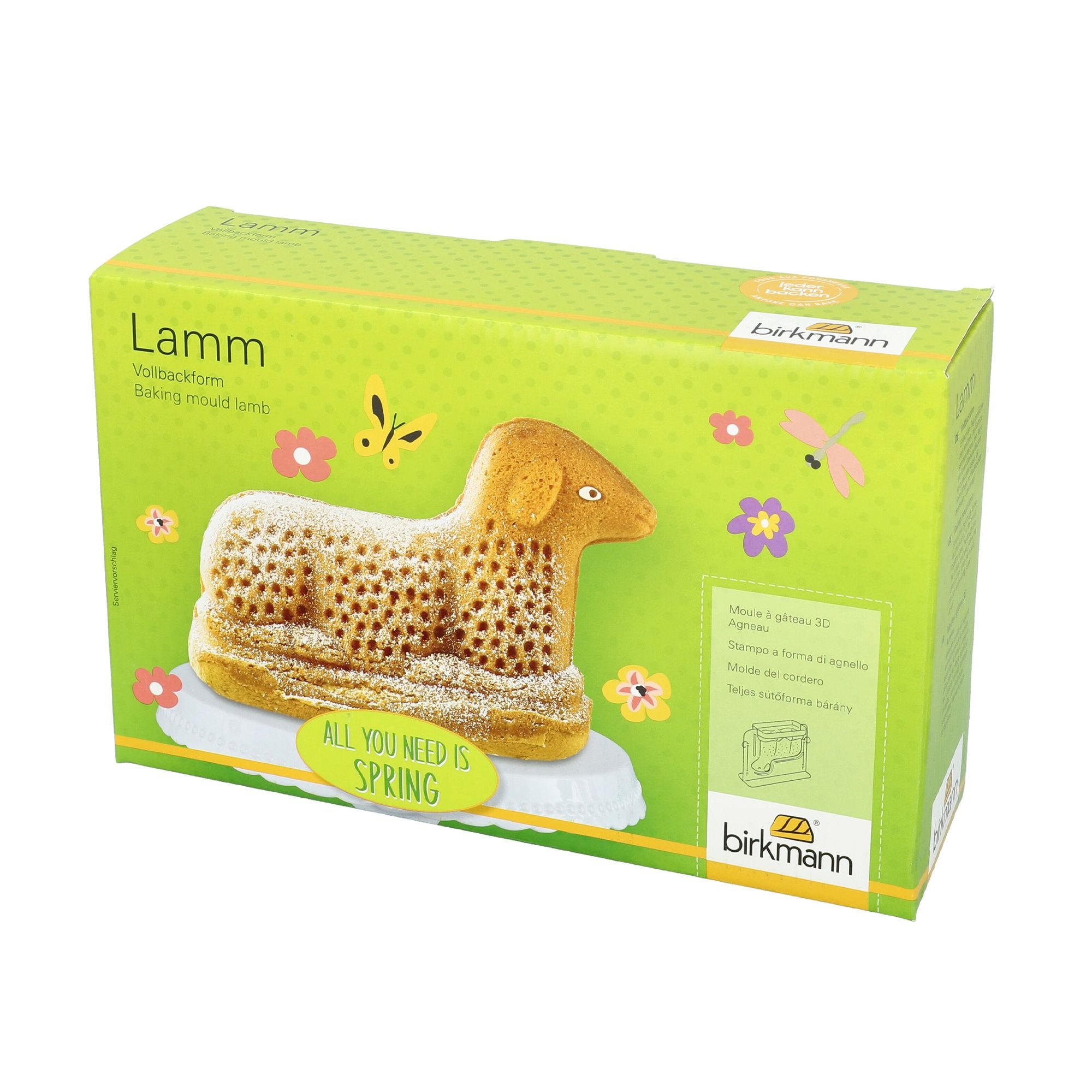 Birkmann - 3D Easter Lamb baking tin - All you need is spring - 26.5 x 16.5 cm - 900 ml