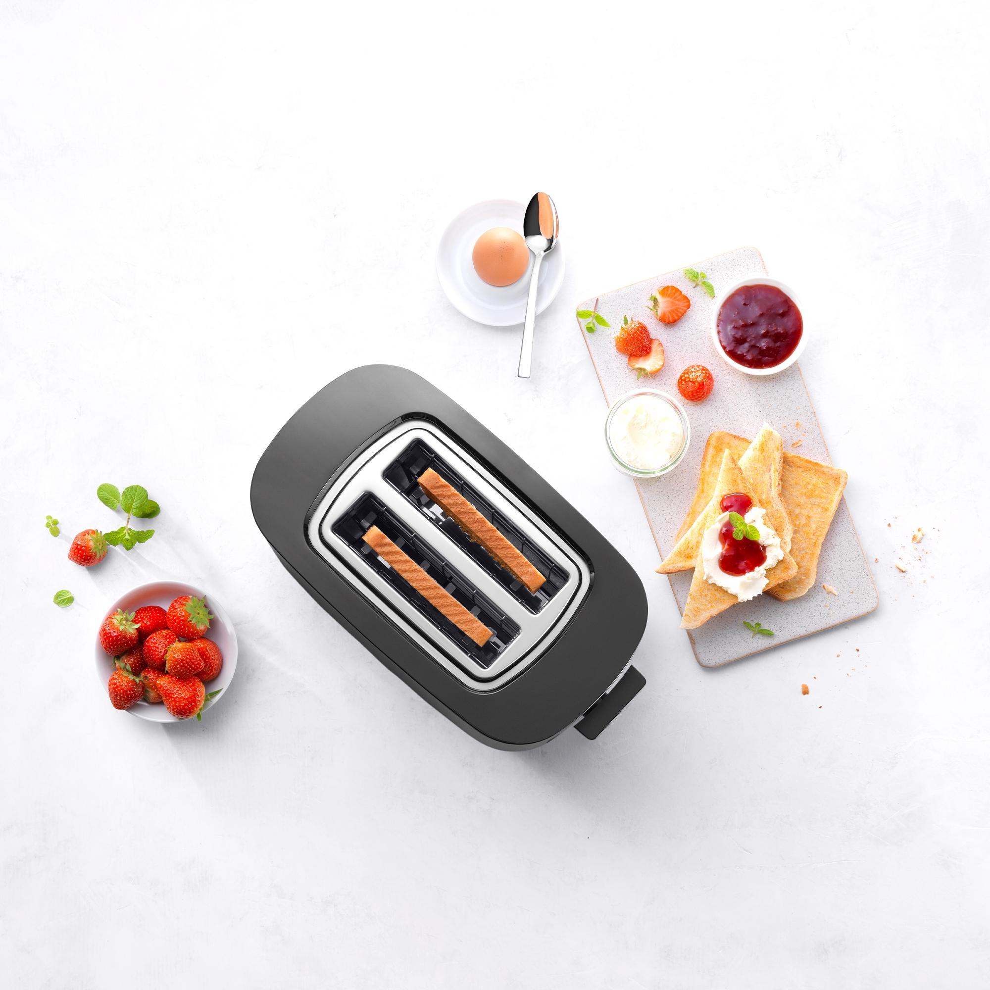 ZWILLING - Toaster with bread roll attachment | ENFINIGY | 2 slots short | black