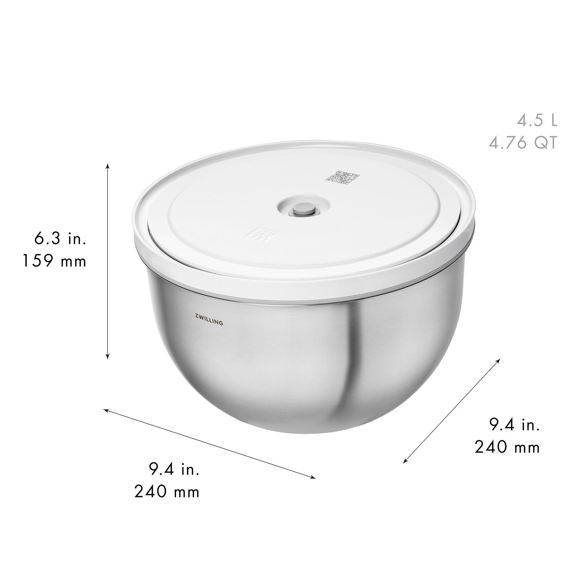ZWILLING - Vacuum Bowl Set S/M/L | FRESH & SAVE | 6 pcs. | Stainless steel