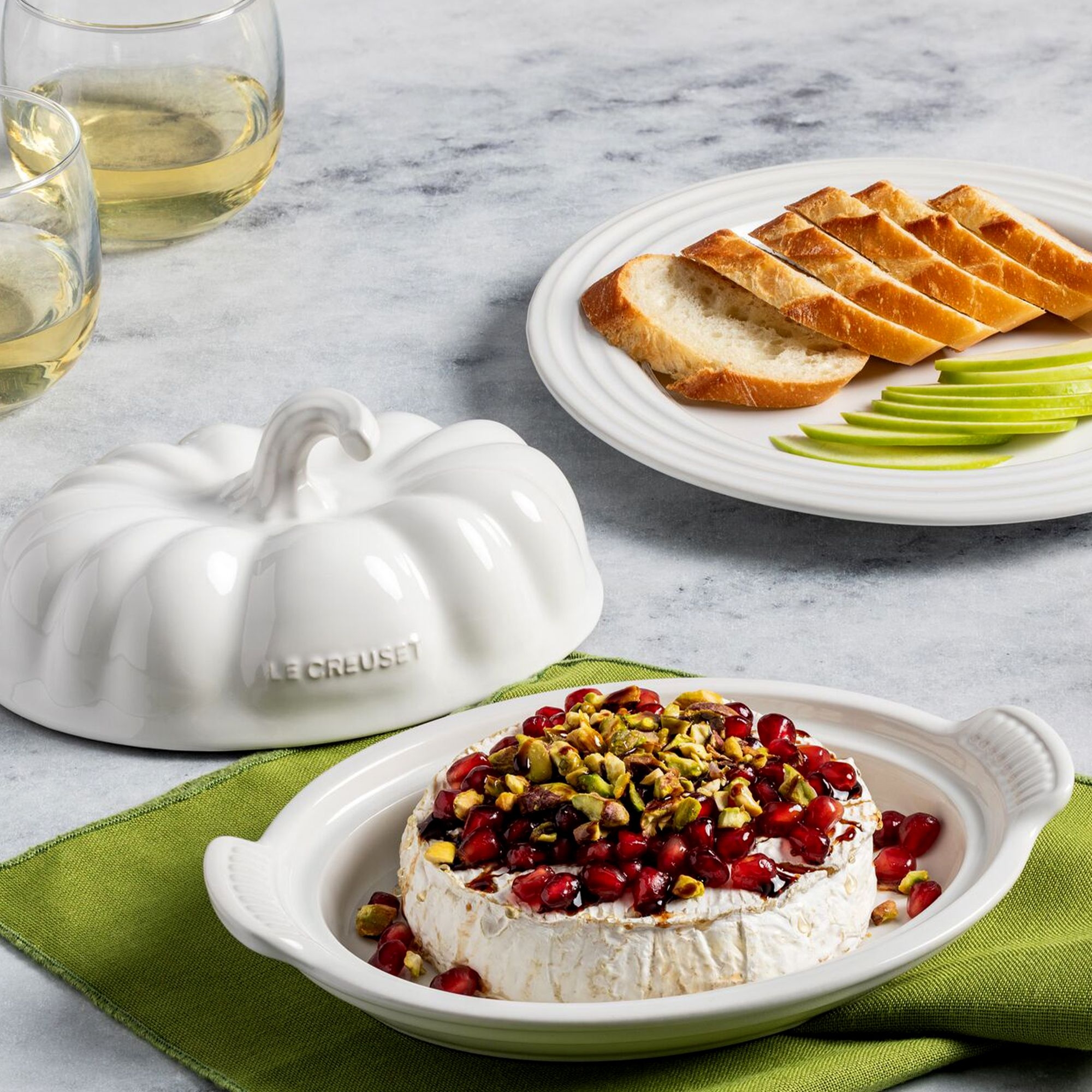 Le Creuset - Pumpkin Butter Dish | White