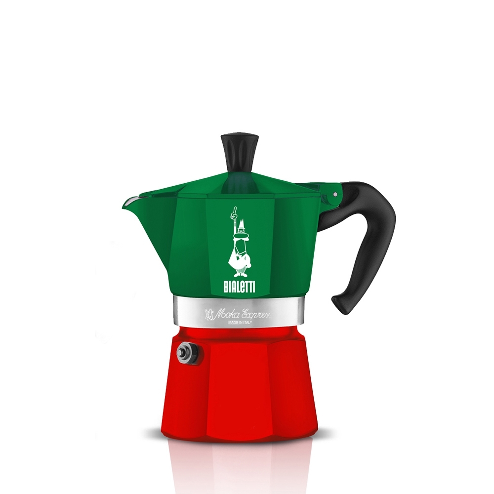 Bialetti - Espresso maker Moka Express Italia, 3 cups - Tricolore