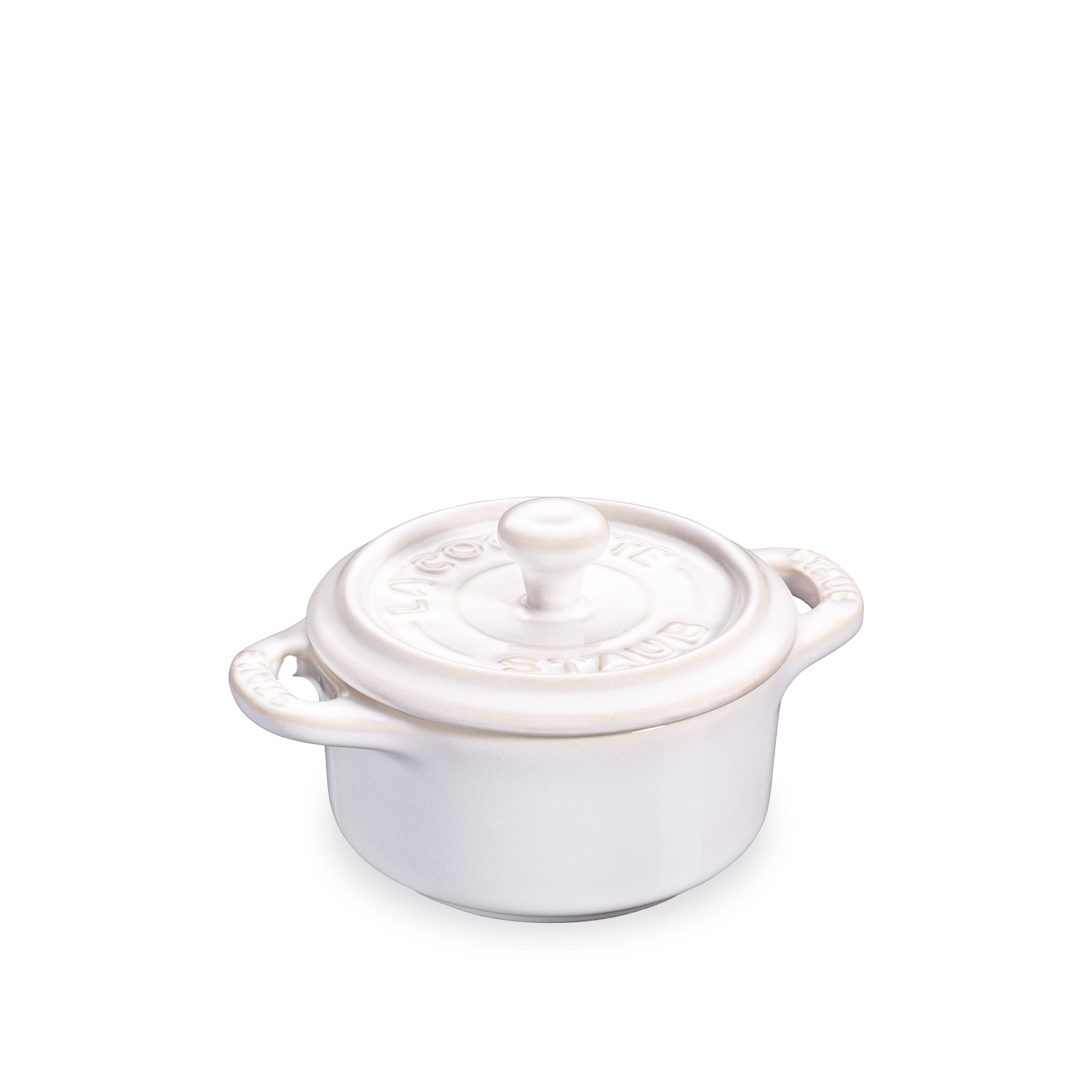 STAUB - Mini Cocotte | rund | 10 cm | elfenbein-weiß