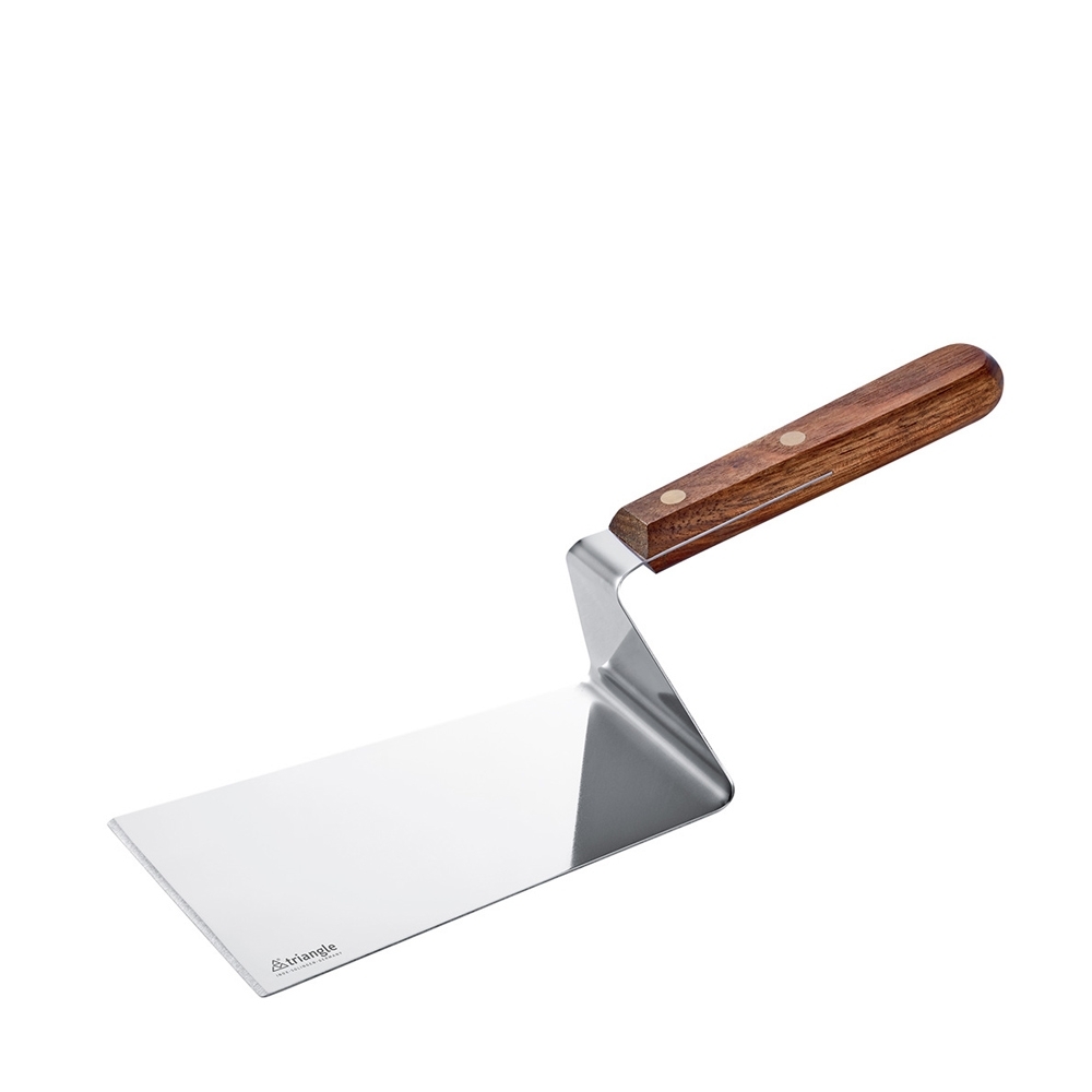 Stabiler Edelstahl-Kuchenheber mit Holzgriff