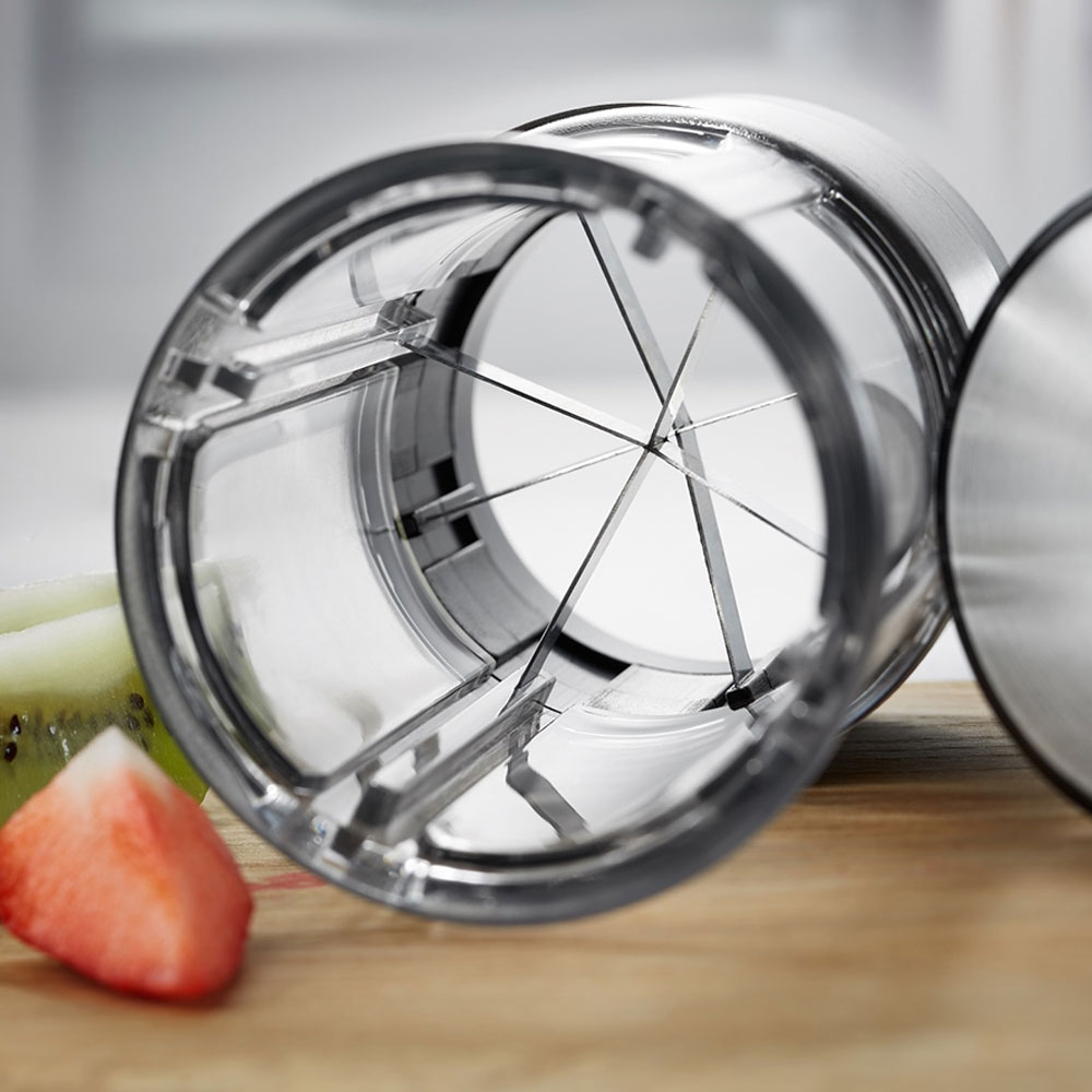 Round stainless steel vegetable cutter for fine chopping