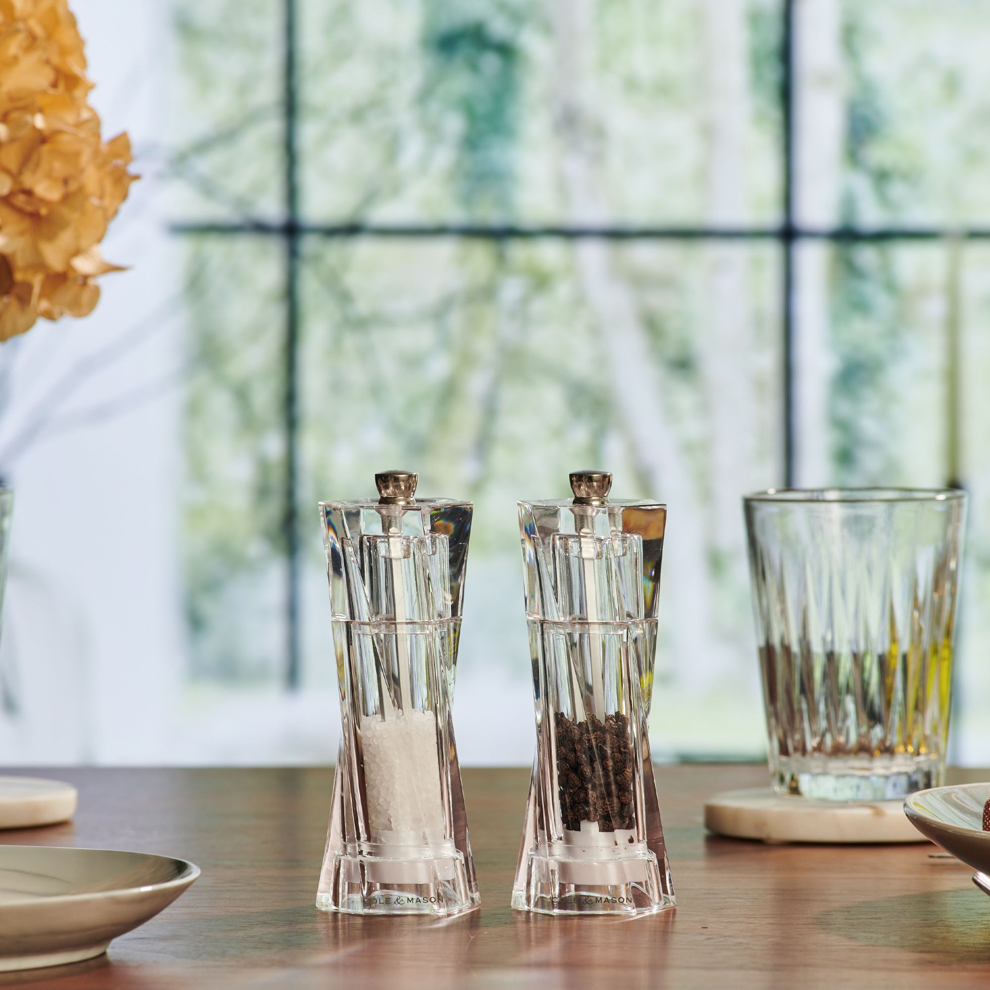 COLE & MASON - Aldeburgh Pepper and Salt Mill Set | Acrylic