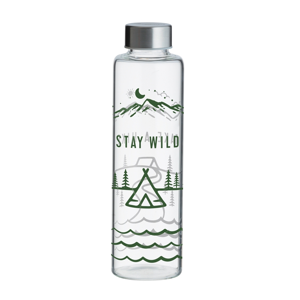 TYP Glas Trinkflasche PURE STAY WILD - 600ml