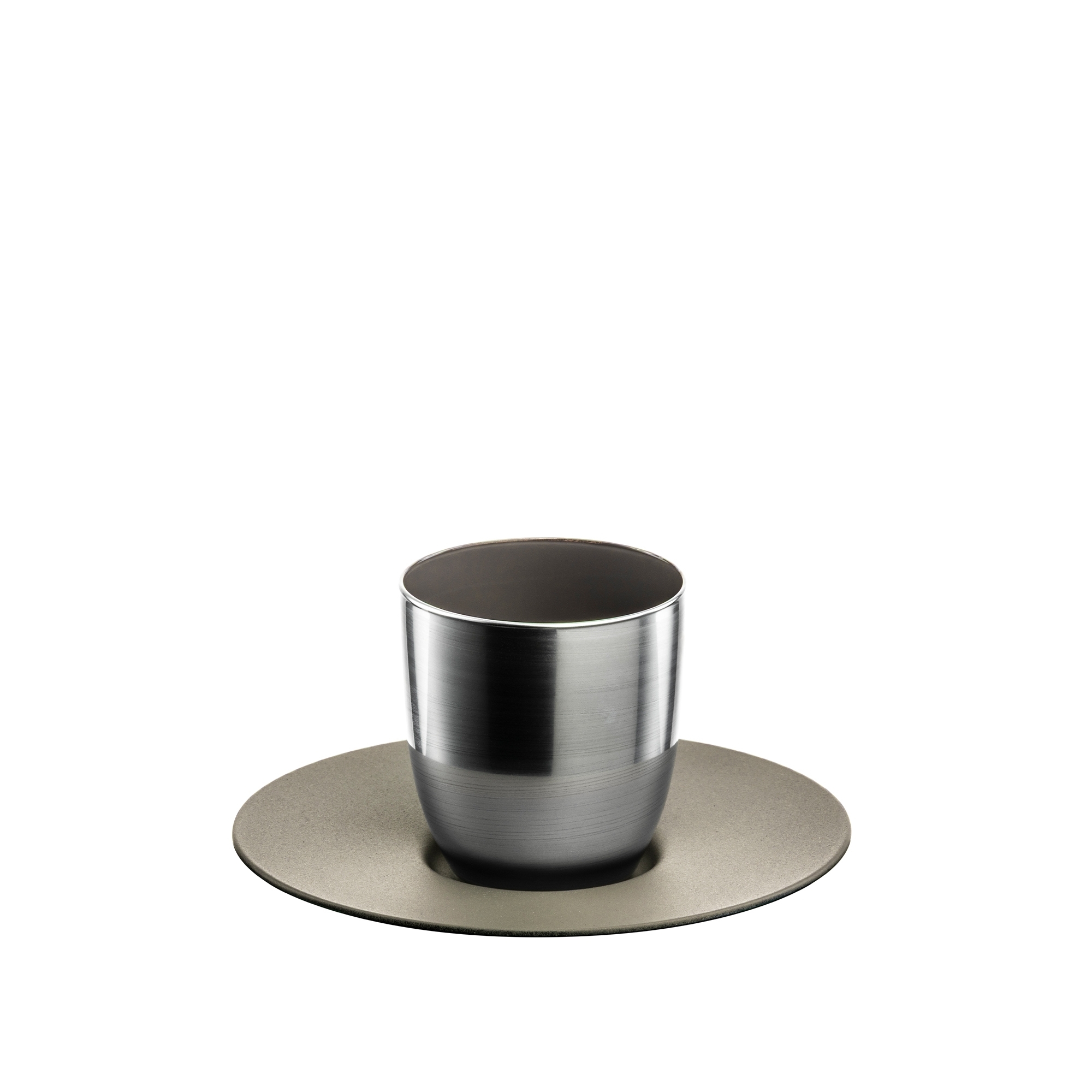 Eisch – COSMO COLLECT espresso set, silver/mokka