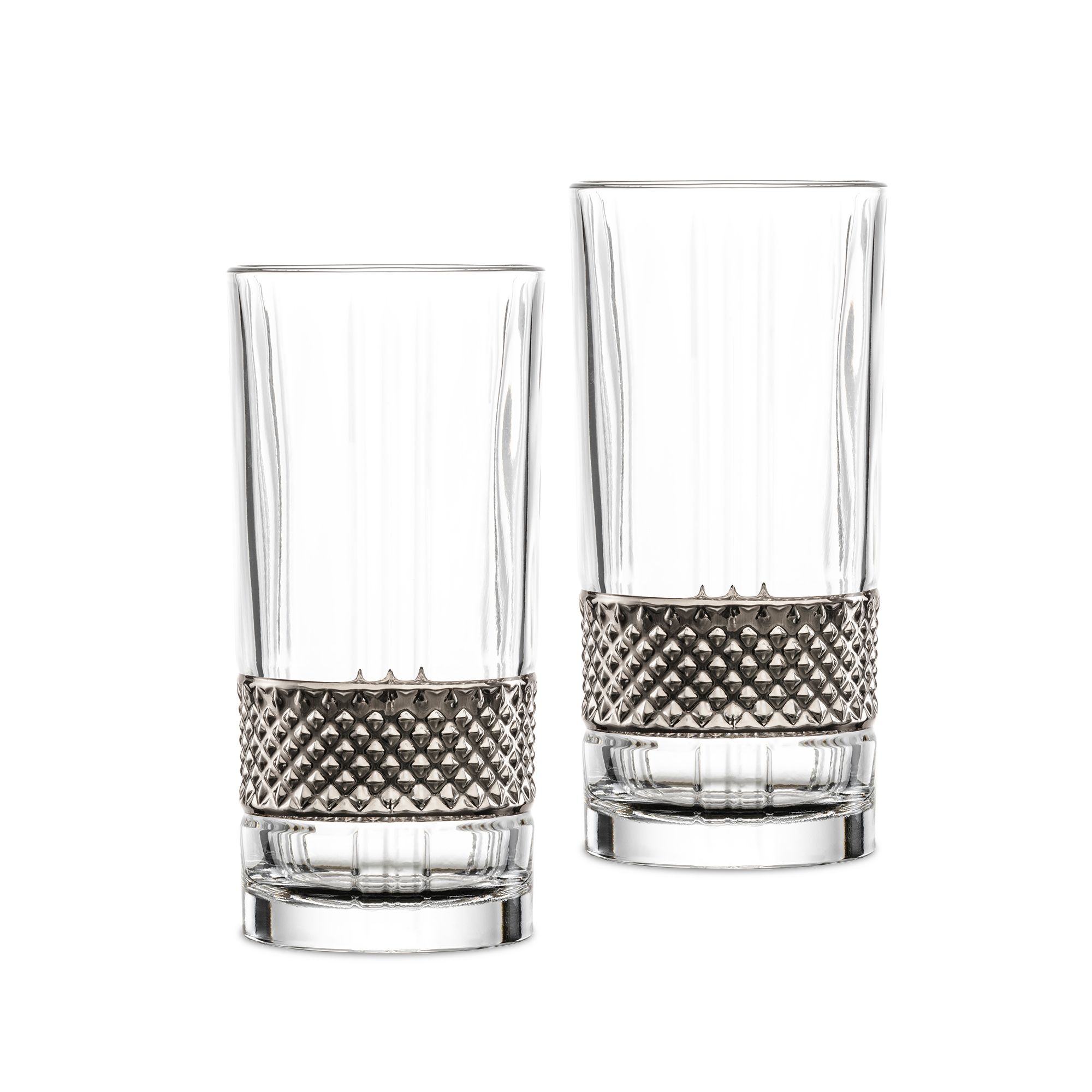 Eisch - Long drink glasses GLEN, set of 2, platinum