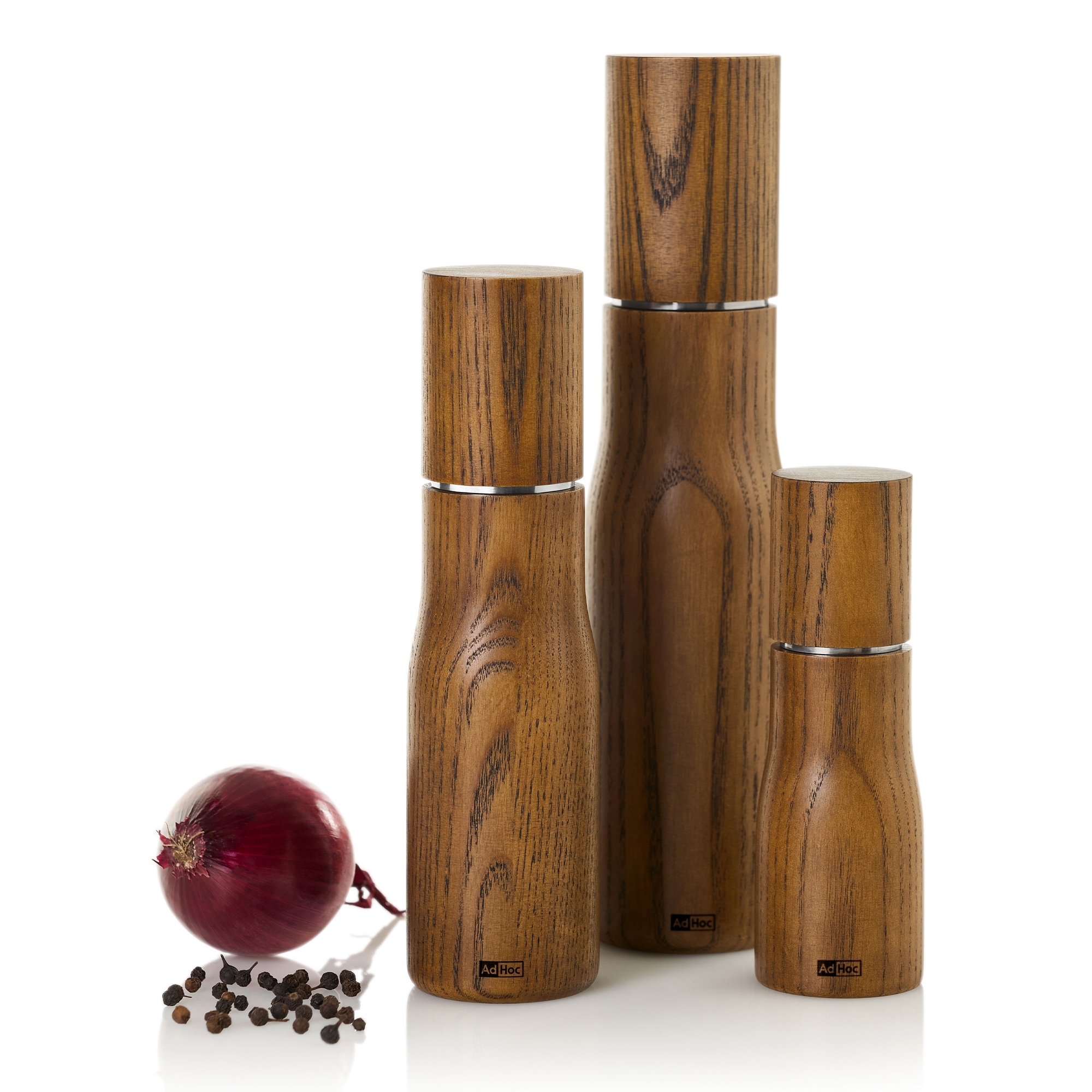 AdHoc - Levo Pepper or Salt Mill - 15 cm | Ash Wood Brown