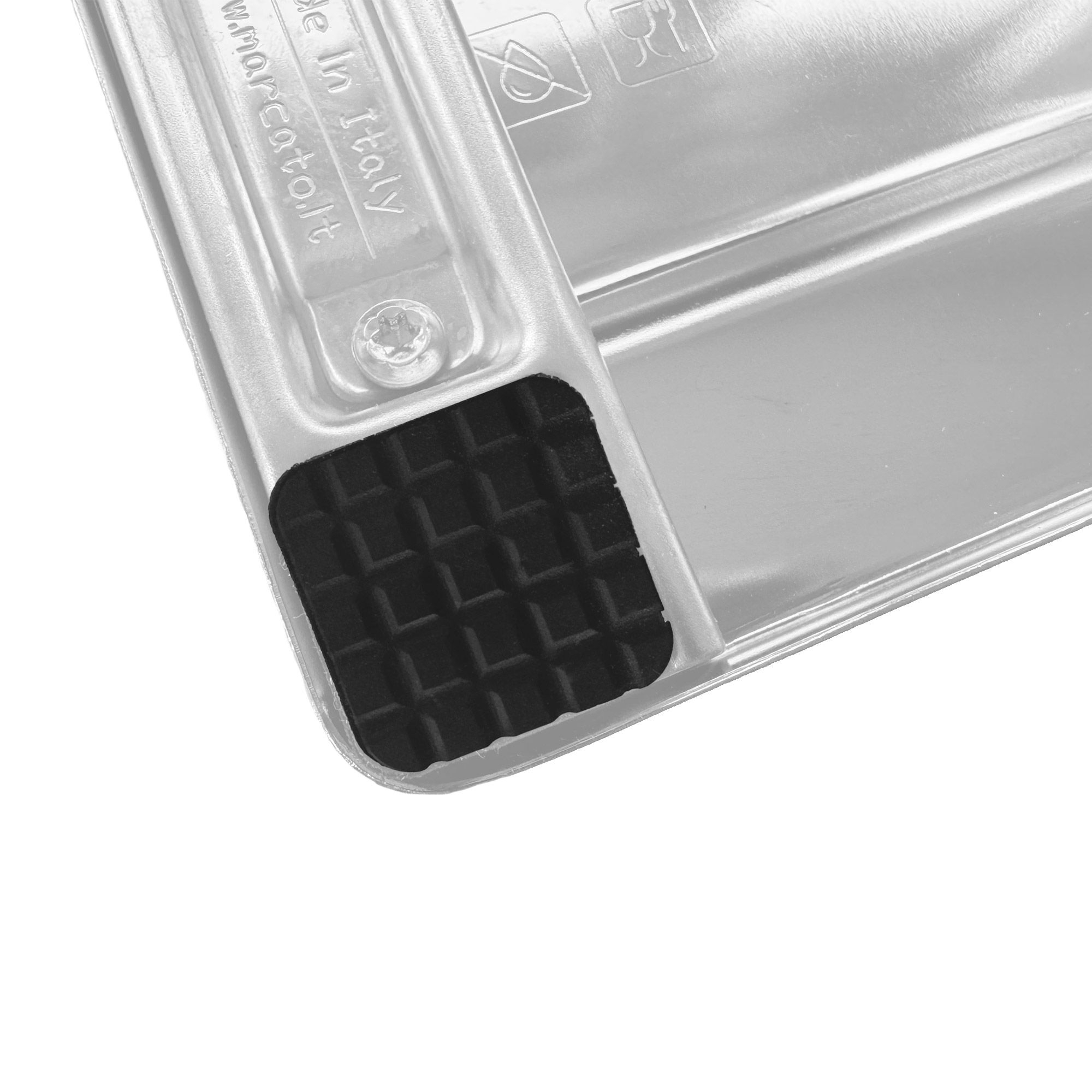 Close-up of anti-slip foot on a kitchen appliance