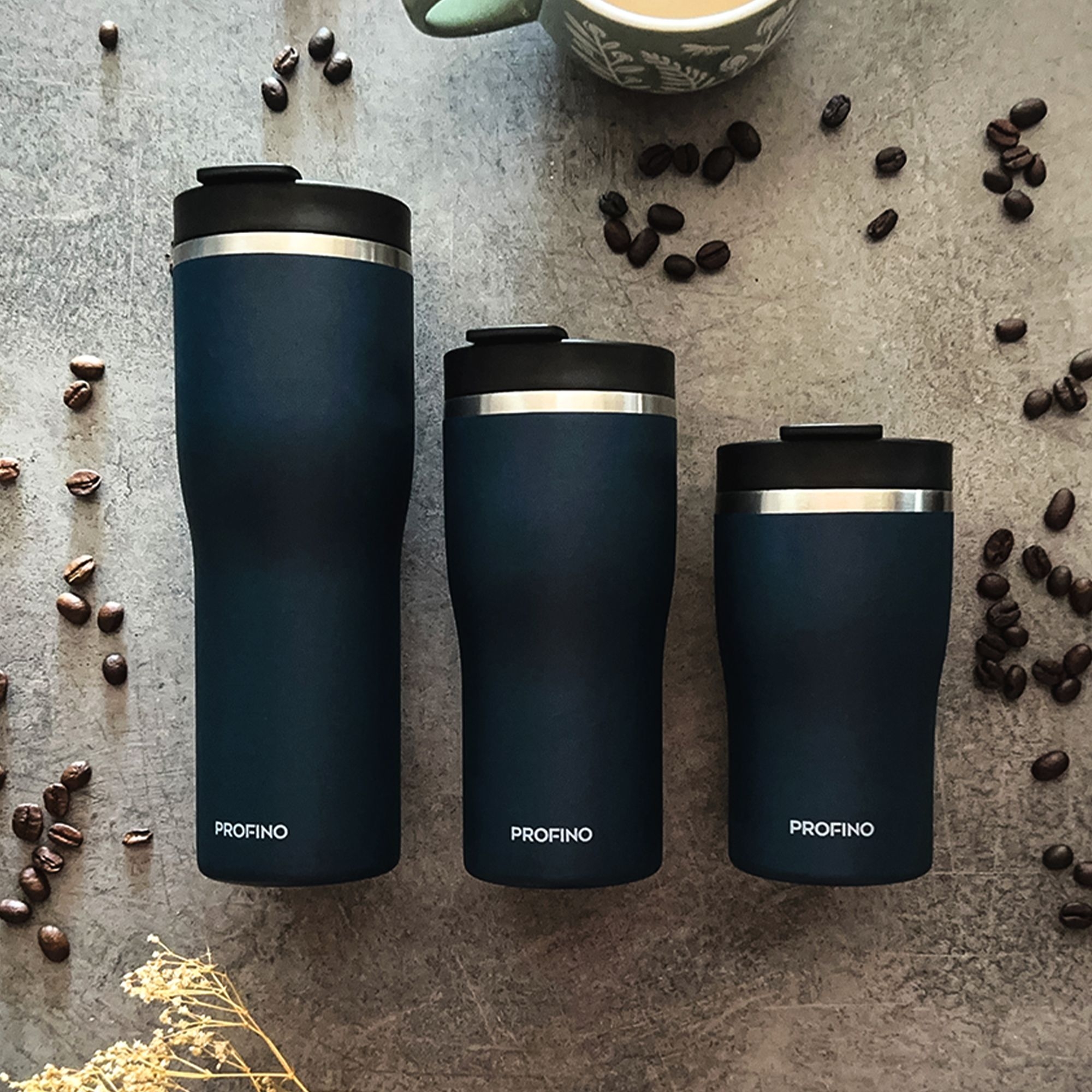 Profino - Barista coffee mug - 250 ml - Blue