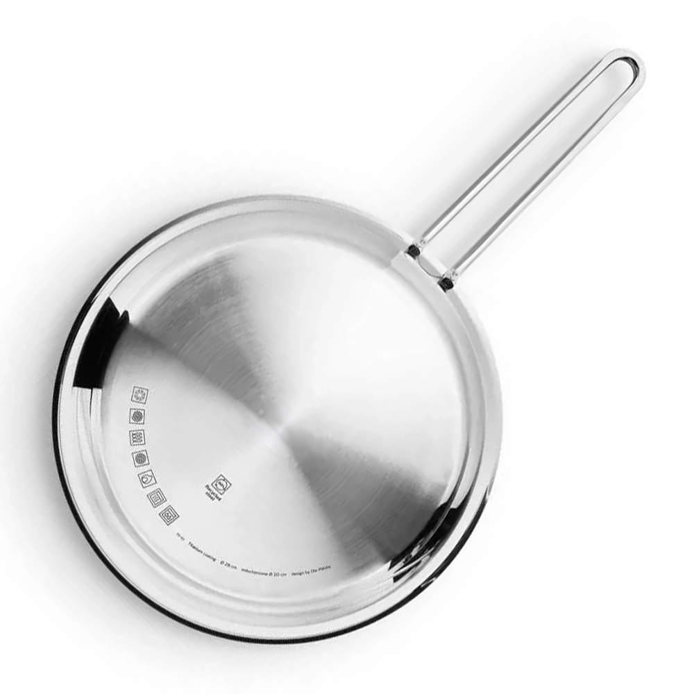 Eva Trio - Stainless Steel Frying pan 28 cm | Slip-Let® Laser Titanium