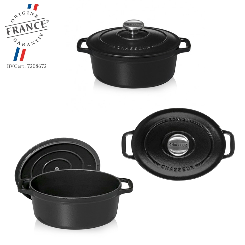 Chasseur - Ovaler Bräter - Schwarz Matt Chasseur - Ovaler Bräter - Schwarz Matt
