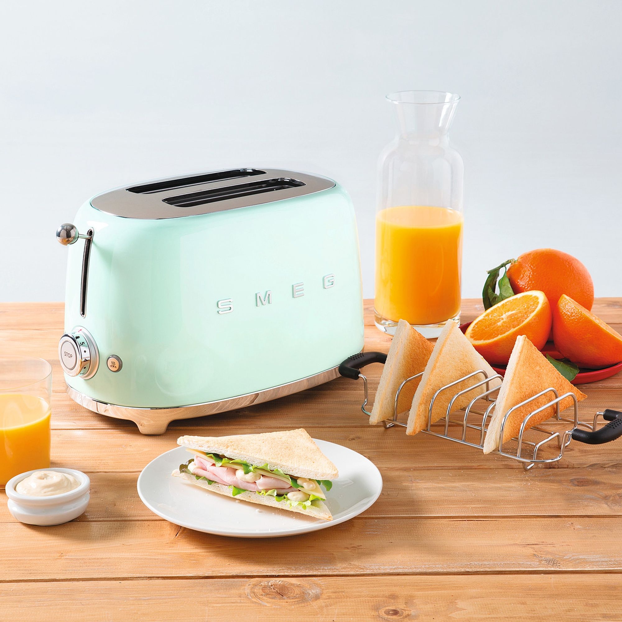Smeg - 2-slices toaster compact TSF01 - pastel green Smeg - 2-slices toaster compact TSF01 - pastel green
