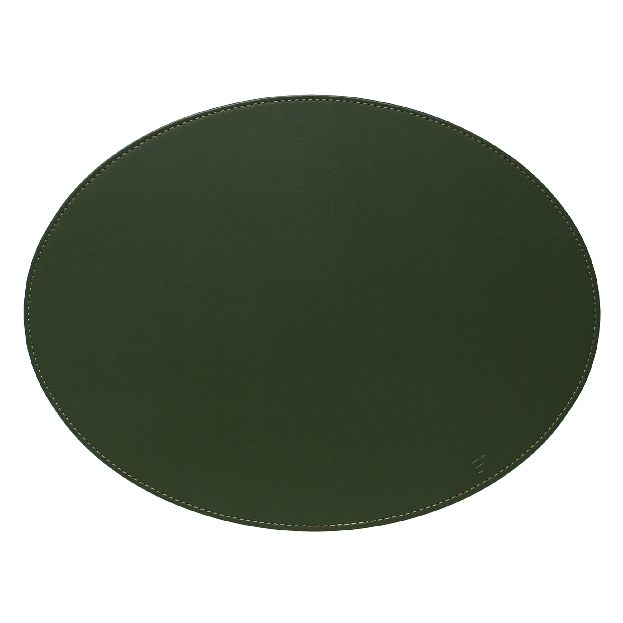 Freeform - Oval placemat - Olive green/ivory - 45 x 34 cm
