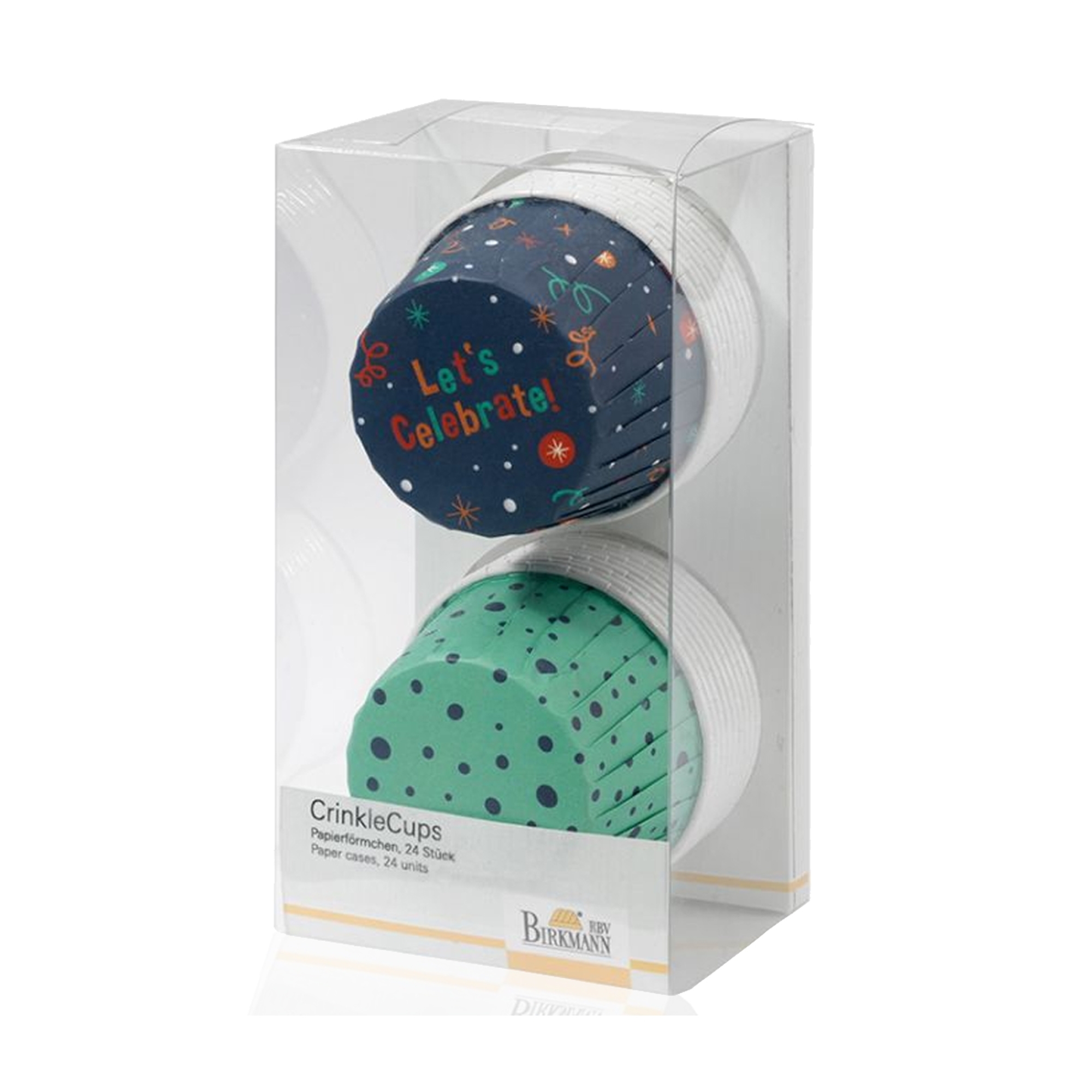 RBV Birkmann CrinkleCups Happy Birthday aqua, 24 pcs