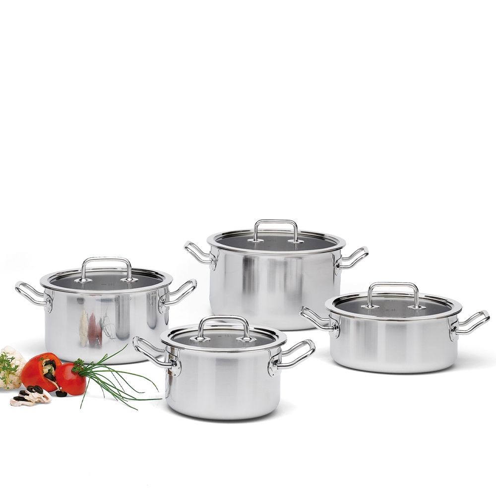 Spring - Pot set 4 pieces BRIGADE BASIC Spring - Pot set 4 pieces BRIGADE BASIC