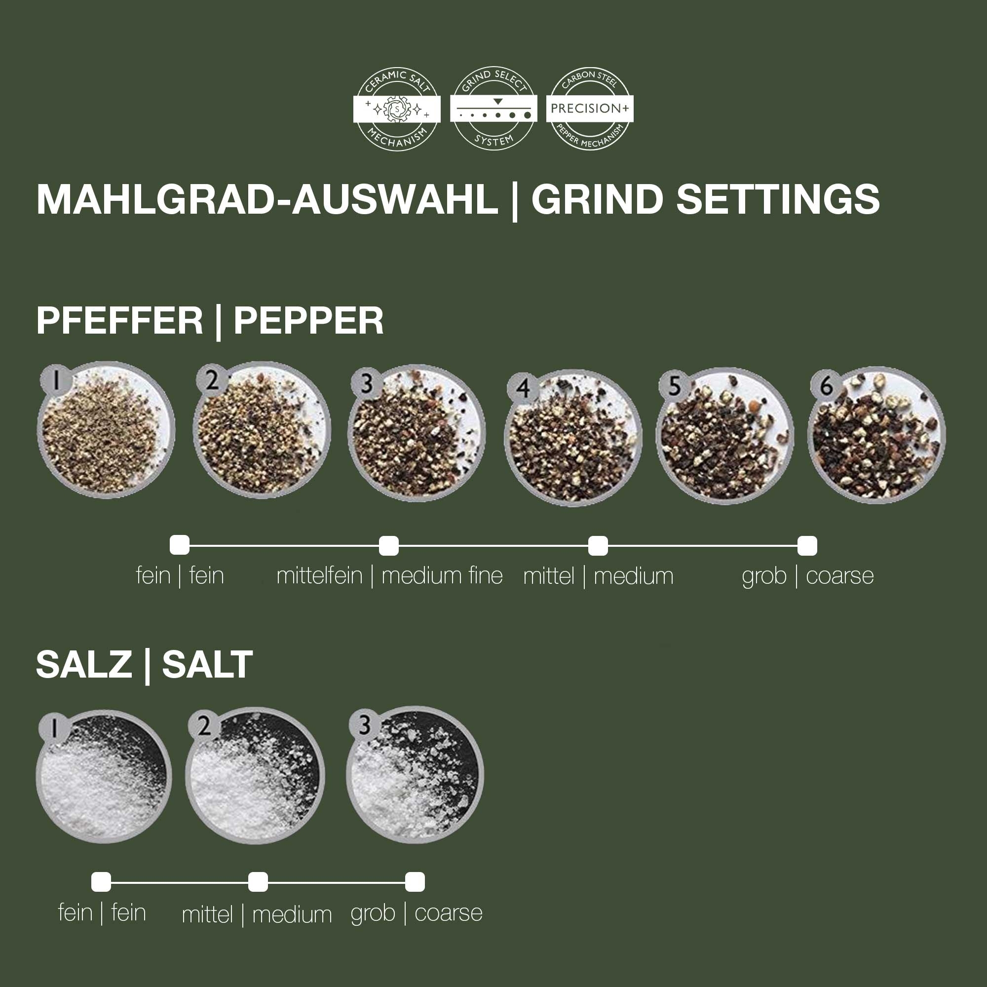 COLE & MASON - Derwent Pepper and Salt Mill Set | Stainless steel