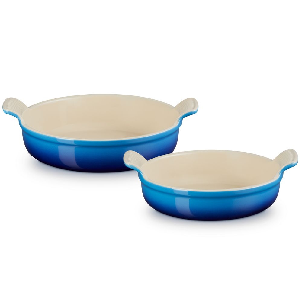 Le Creuset - Round Baking Dish Tradition Set of 2 - Stoneware Le Creuset - Round Baking Dish Tradition Set of 2 - Stoneware