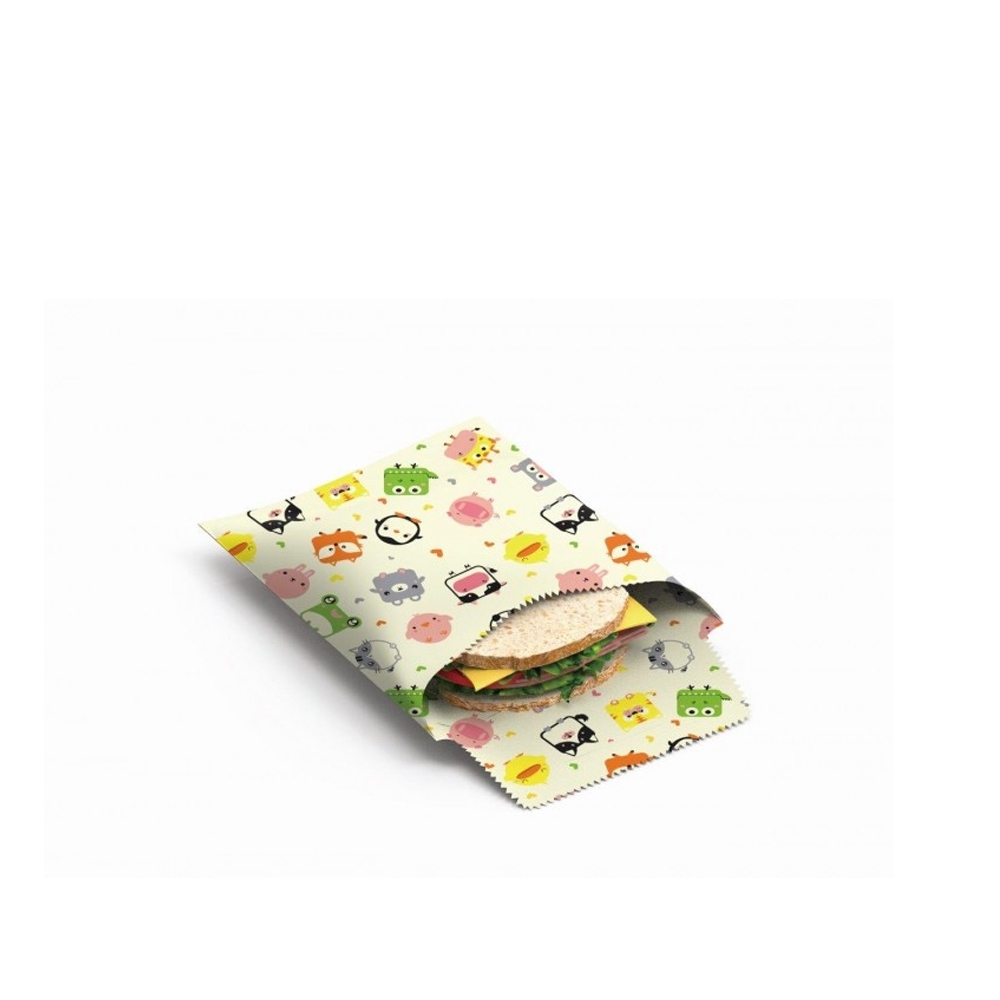 Nuts - Beeswax Wrap Sandwich & Snack bag Set ""Kids"" Nuts - Beeswax Wrap Sandwich & Snack bag Set ""Kids""